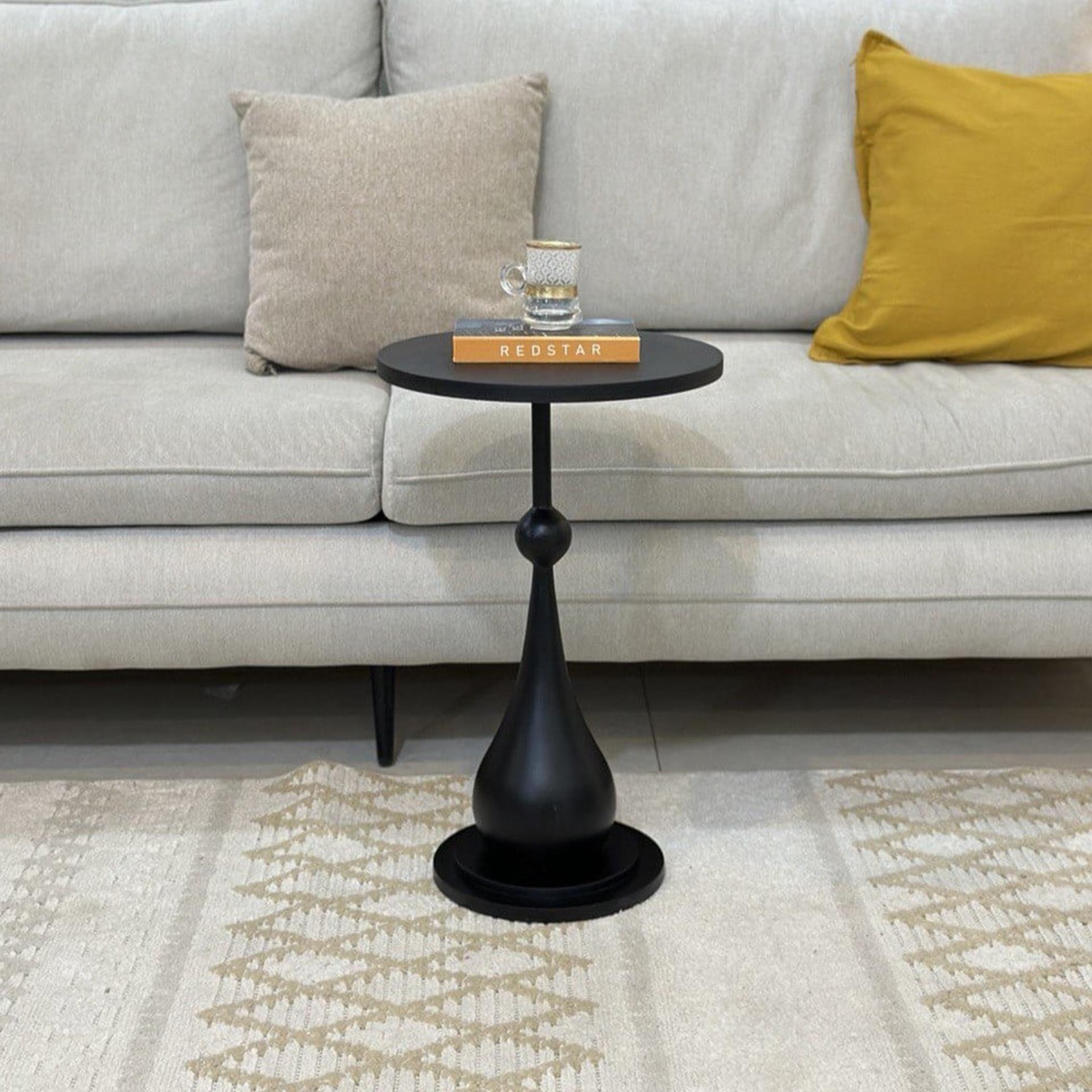 Wooden Top Serving Table - 35x35x55 cms-furniture-livingroom-sideandendtables-image-1