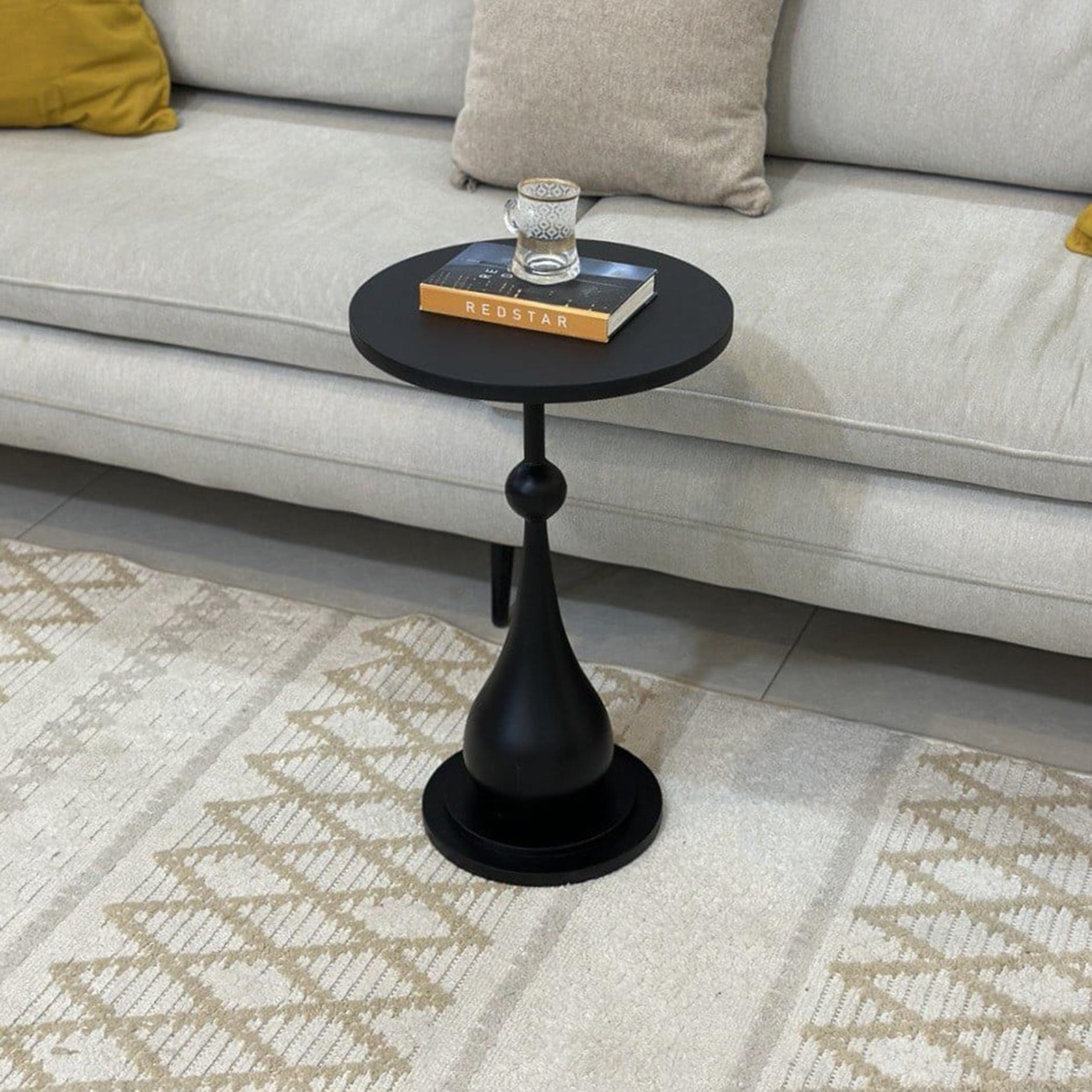 Wooden Top Serving Table - 35x35x55 cms-furniture-livingroom-sideandendtables-image-2