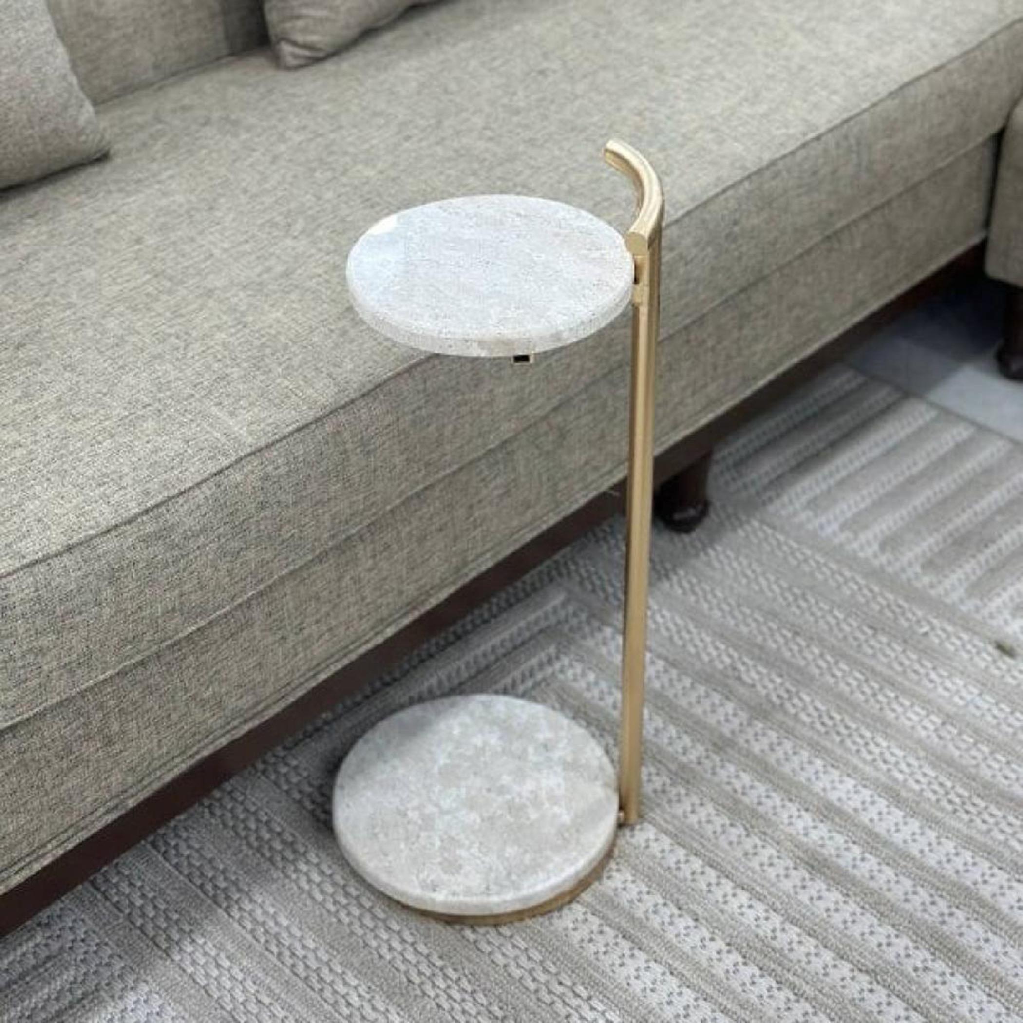 Marble Top Side Table - 25x25x64 cms-furniture-livingroom-coffeetables-image-2