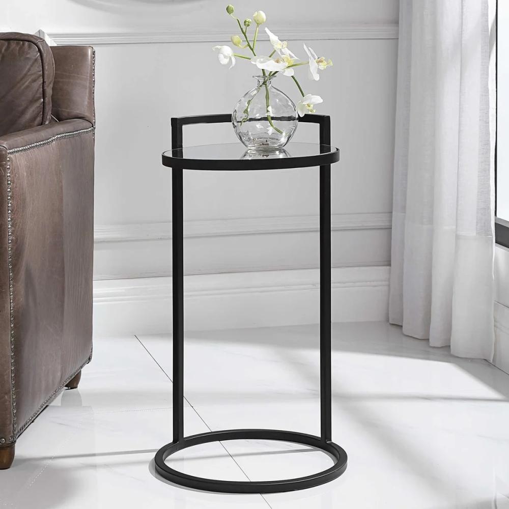 Glass Top Side Table - 35x35x55 cms-furniture-livingroom-sideandendtables-image-2