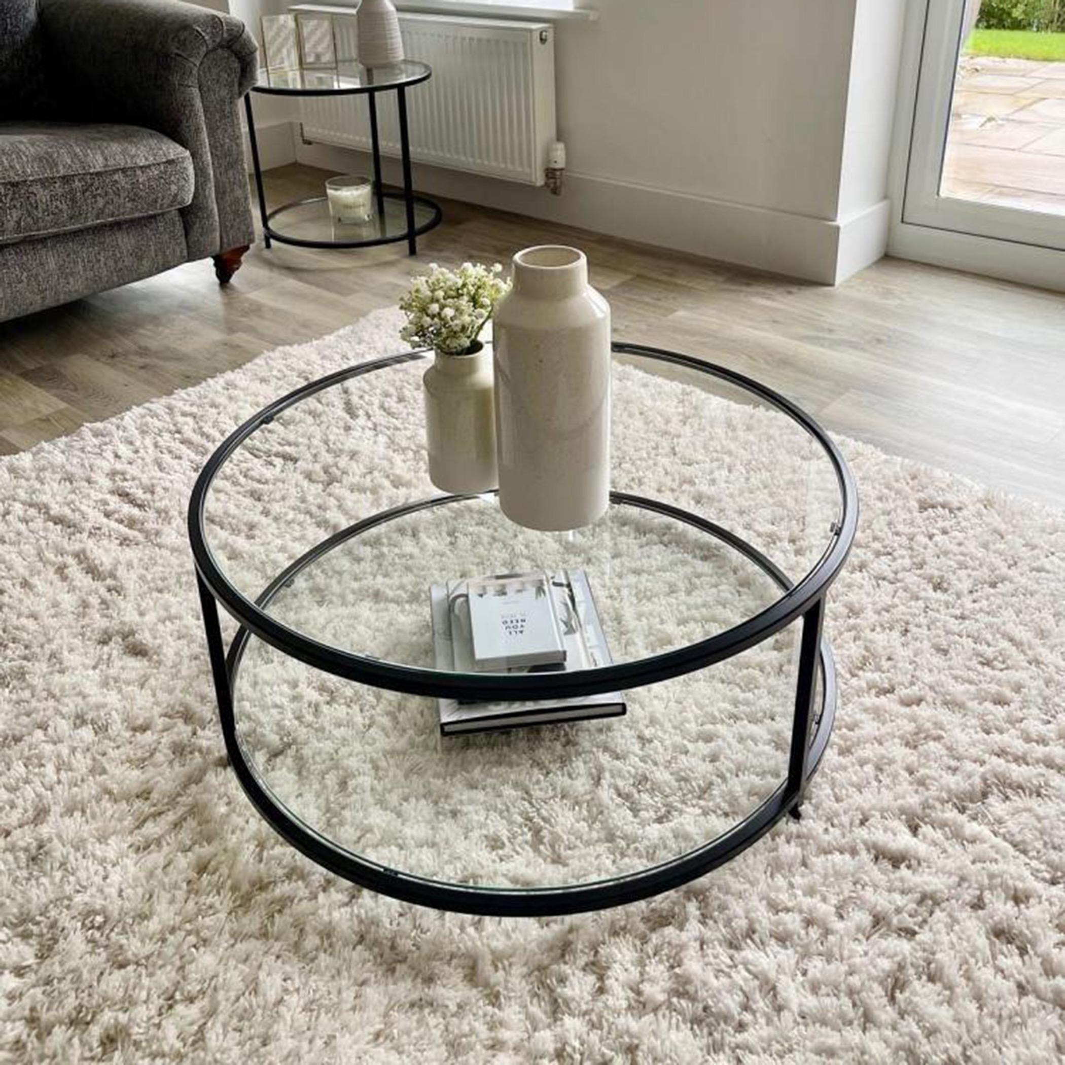 Glass Top 2-Tier Coffee Table-furniture-livingroom-coffeetables-image-2
