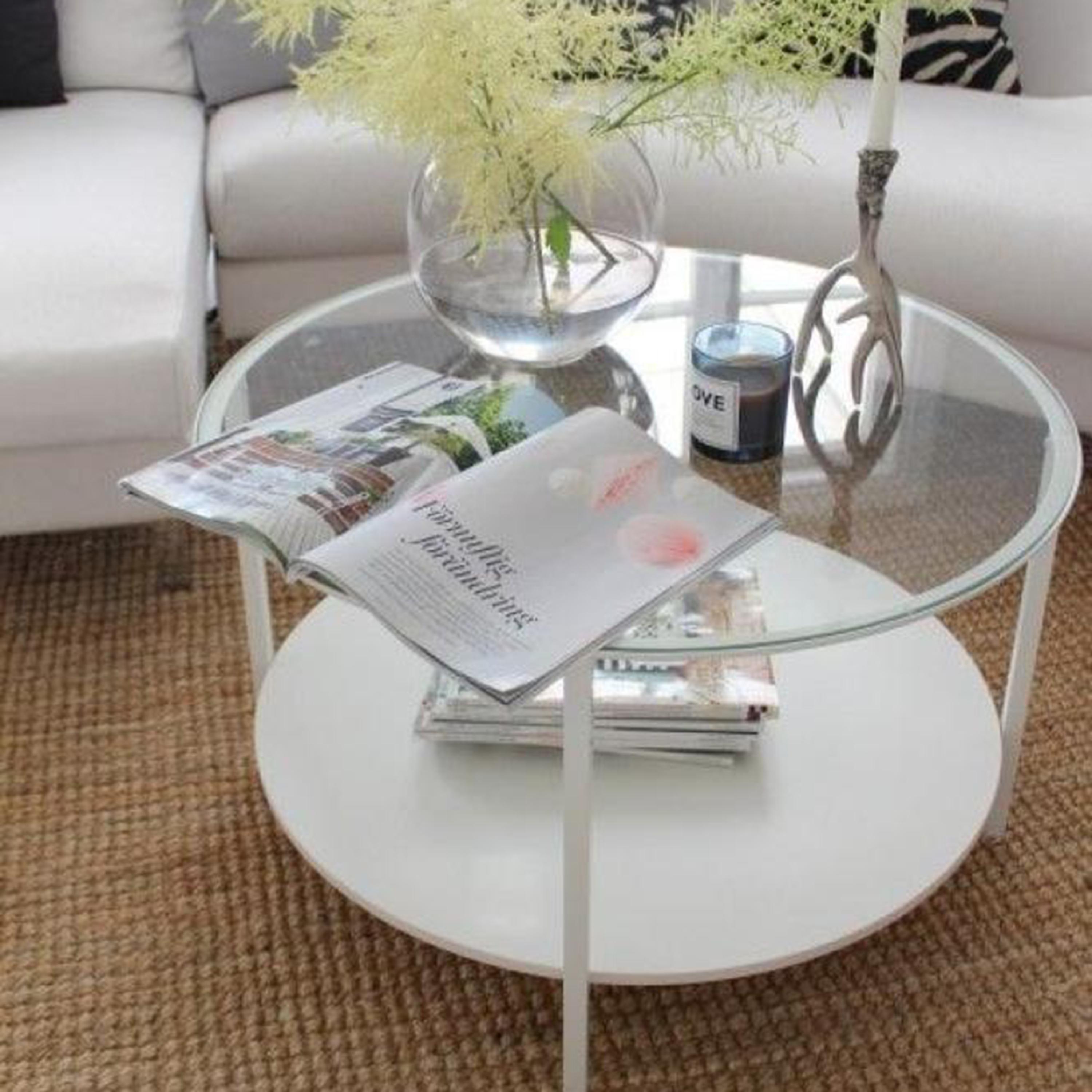 Glass Top 2-Tier Coffee Table - 80x80x50 cms-furniture-livingroom-coffeetables-image-2