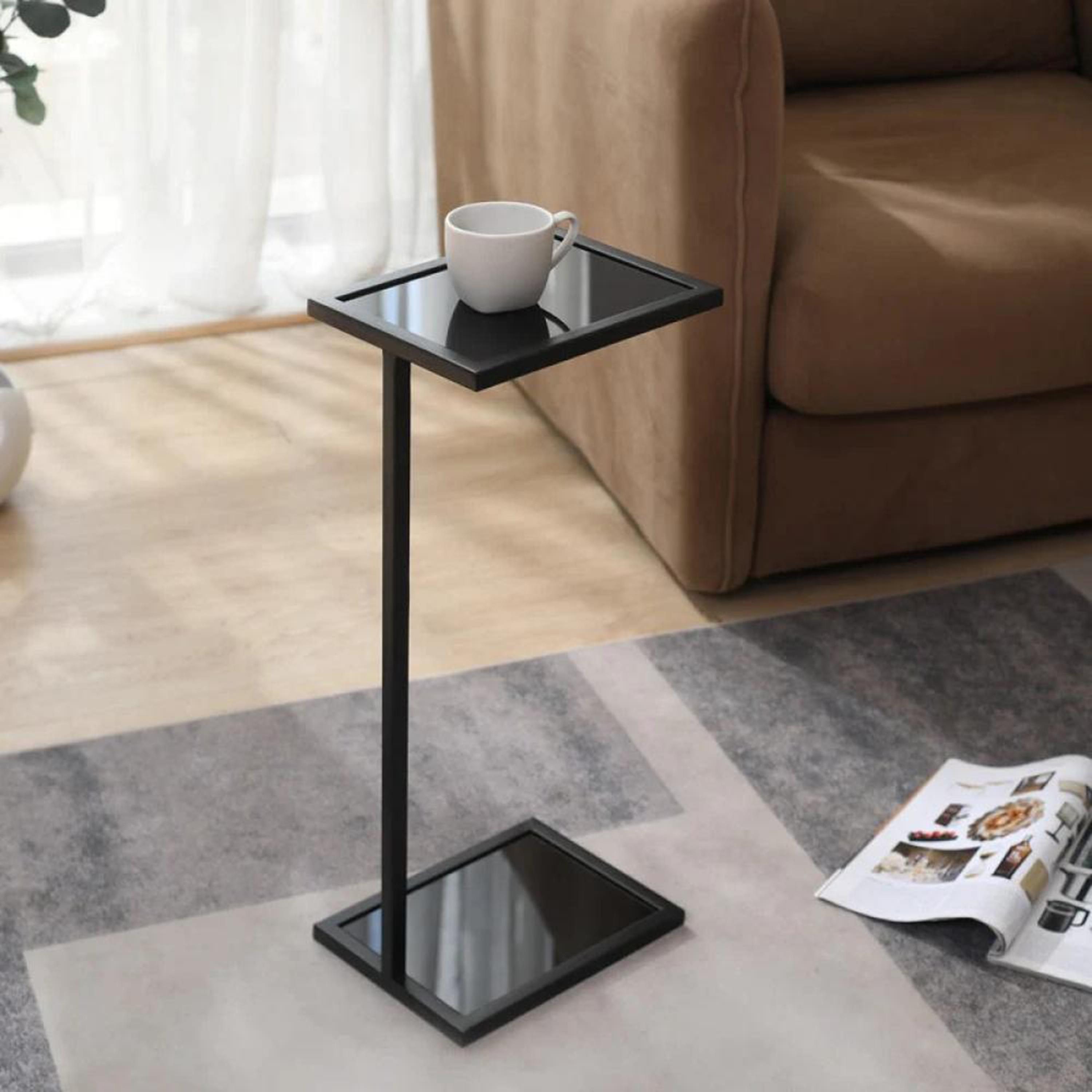 Glass Top Side Table - 30x24x60 cms-furniture-livingroom-coffeetables-image-1