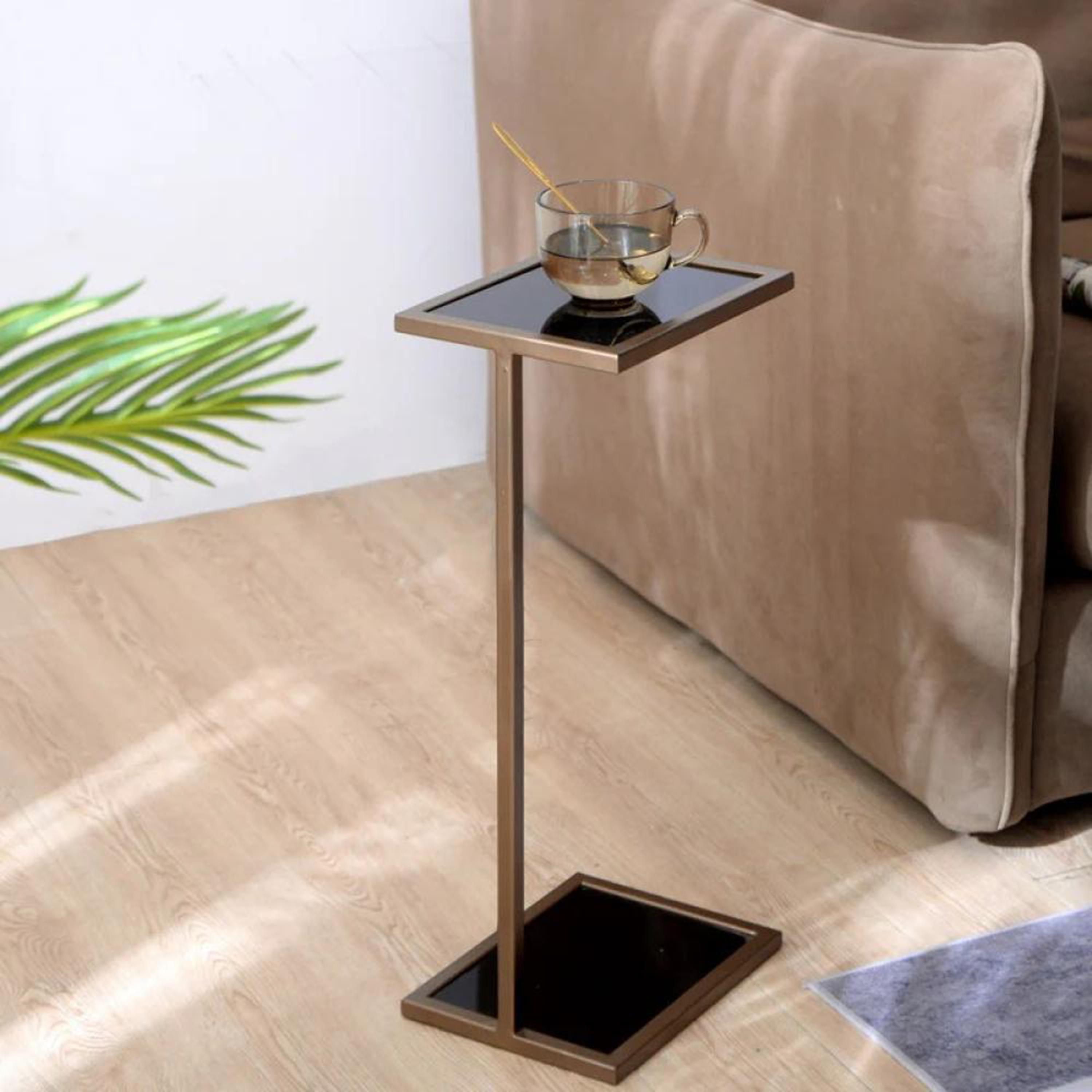 Glass Top Side Table - 30x24x60 cms-furniture-livingroom-coffeetables-image-1