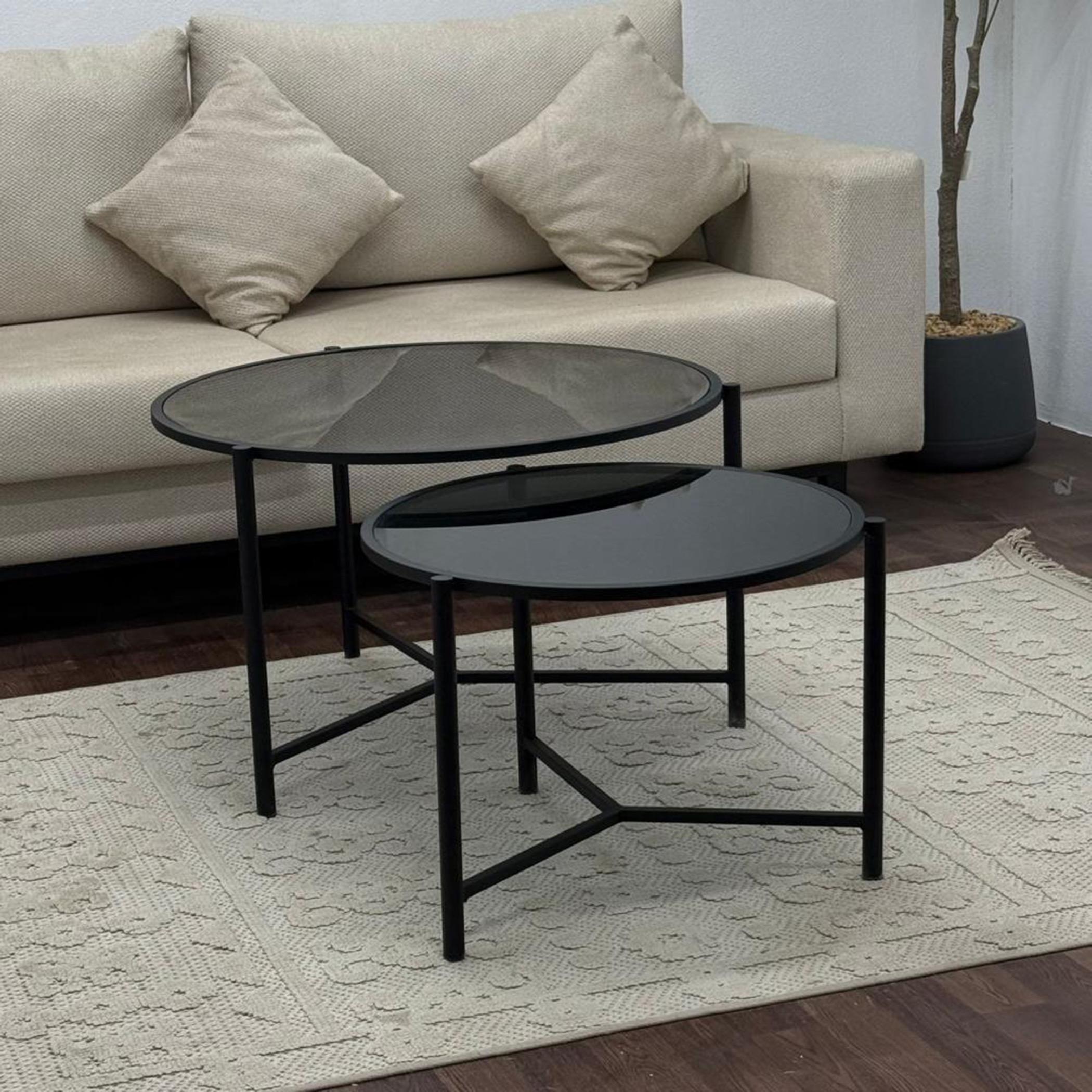 Glass Top 6-Piece Nesting and Side Table Set-furniture-livingroom-coffeetables-image-3