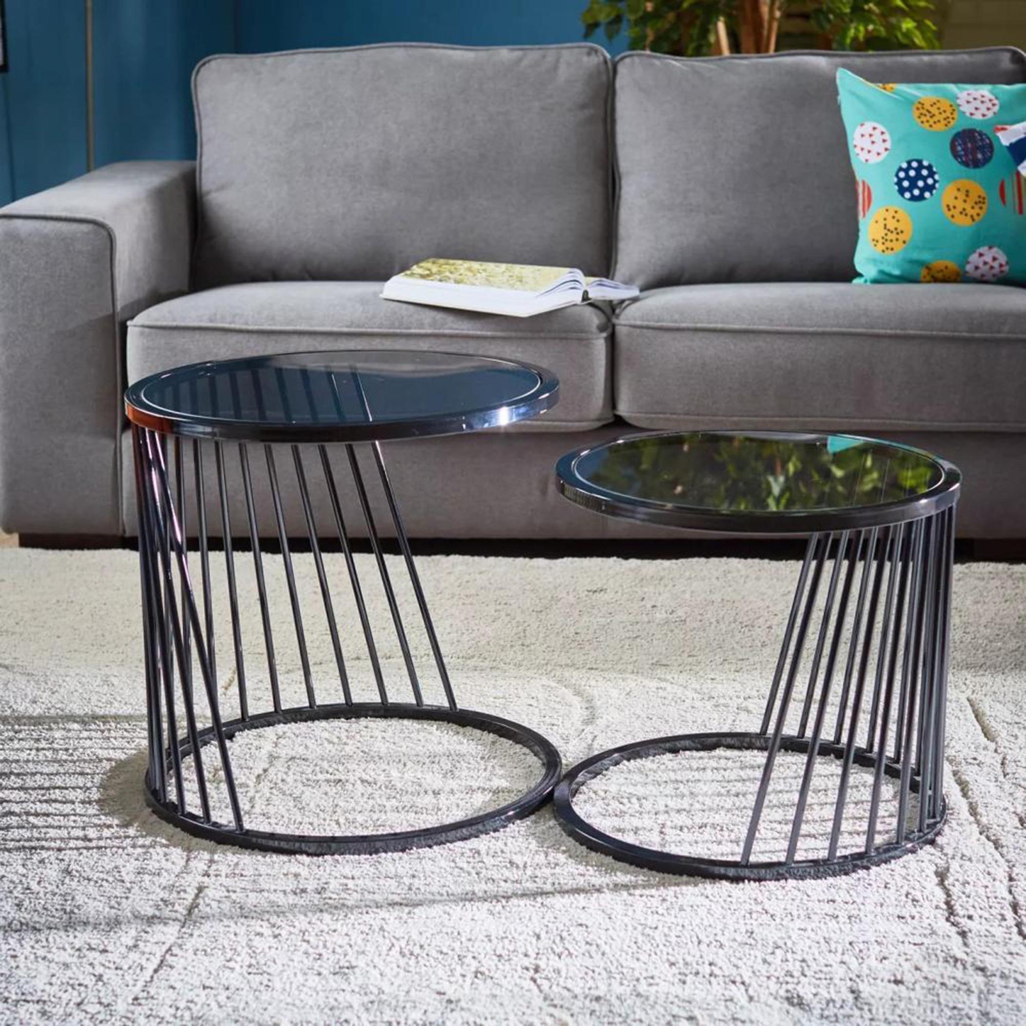 Glass Top Nesting Table - Set of 2-furniture-livingroom-coffeetables-image-1