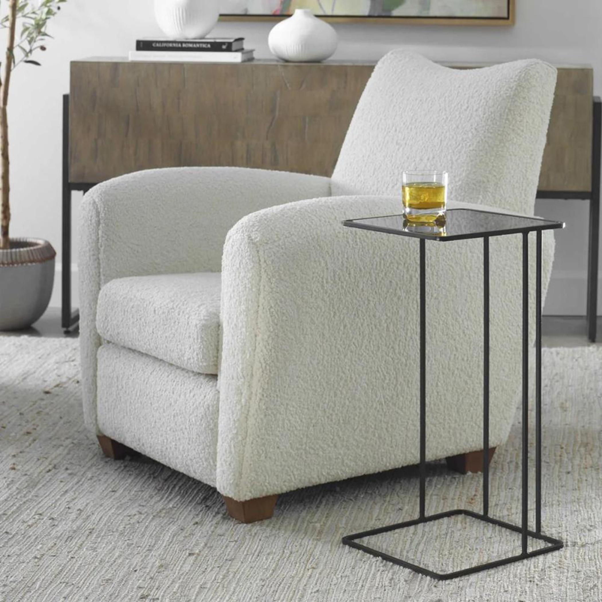 Glass Top Side Table - 34x34x58 cms-furniture-livingroom-sideandendtables-image-1
