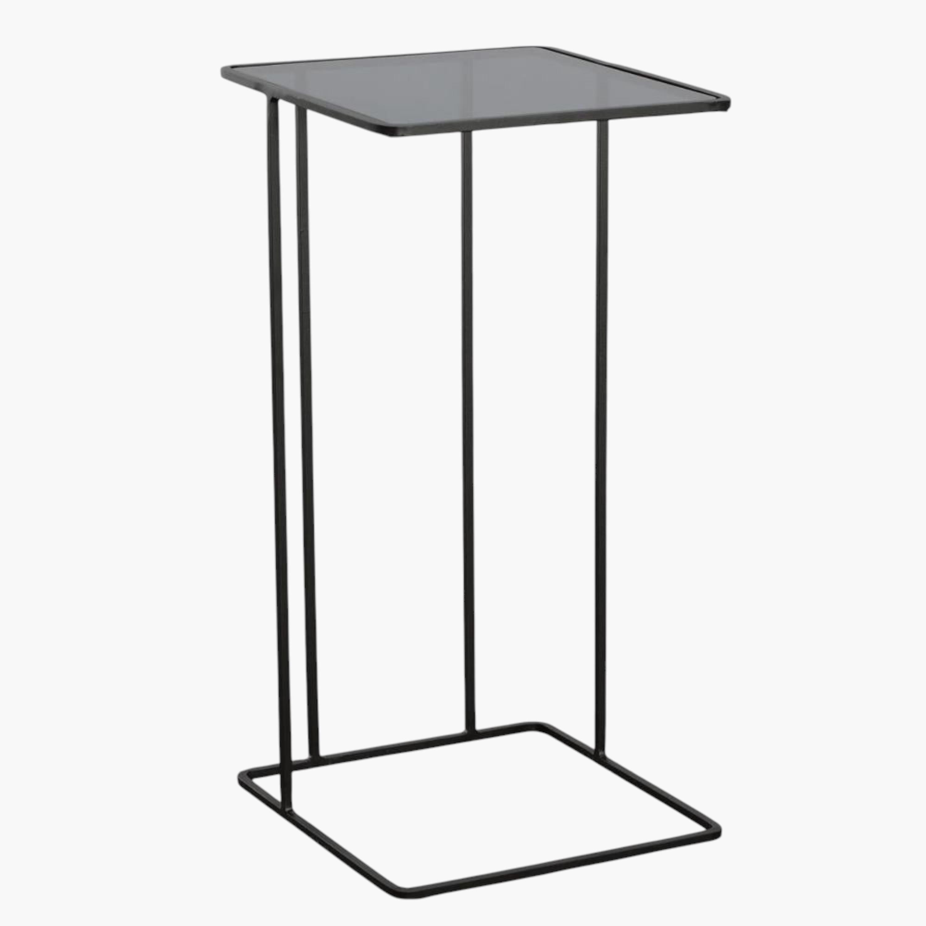 Glass Top Side Table - 34x34x58 cms-furniture-livingroom-sideandendtables-image-2