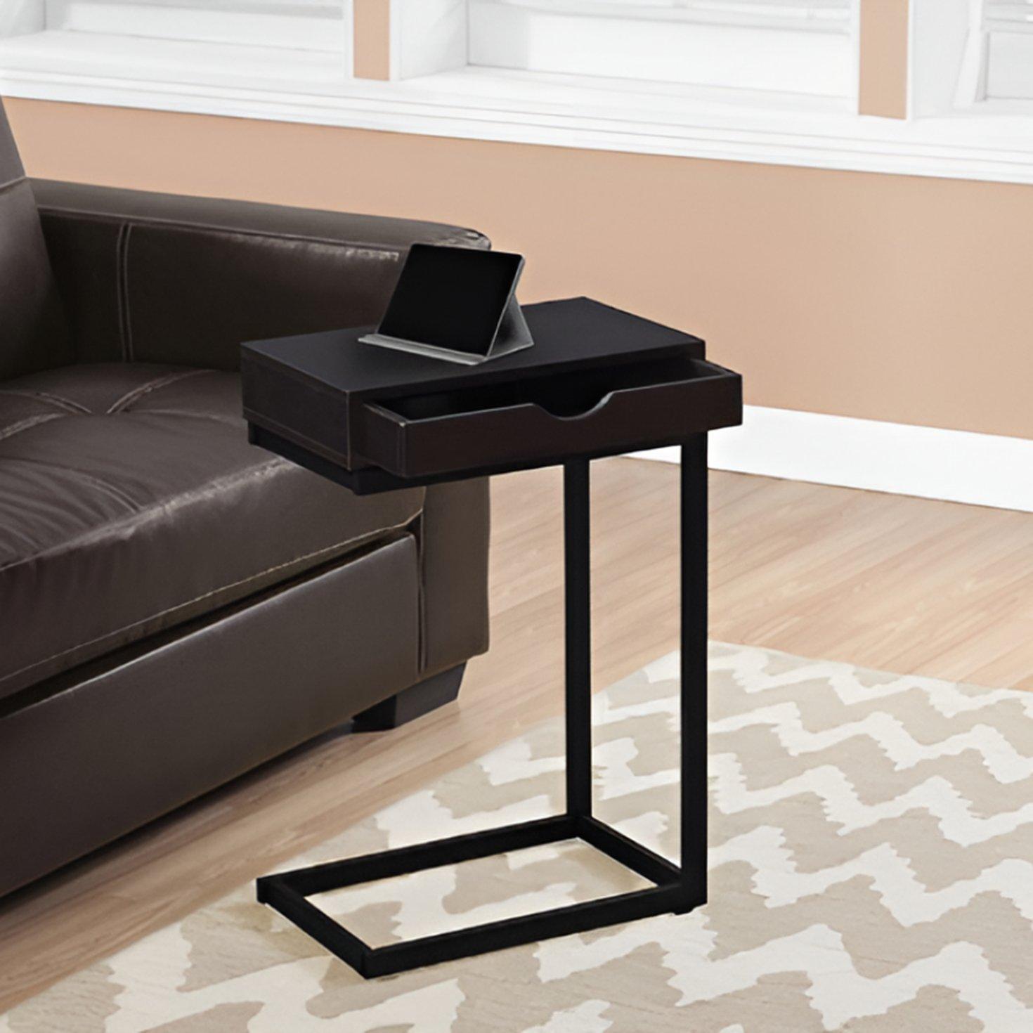 Wooden Top Side Table with Drawer - 40x35x55 cms-furniture-livingroom-sideandendtables-image-1