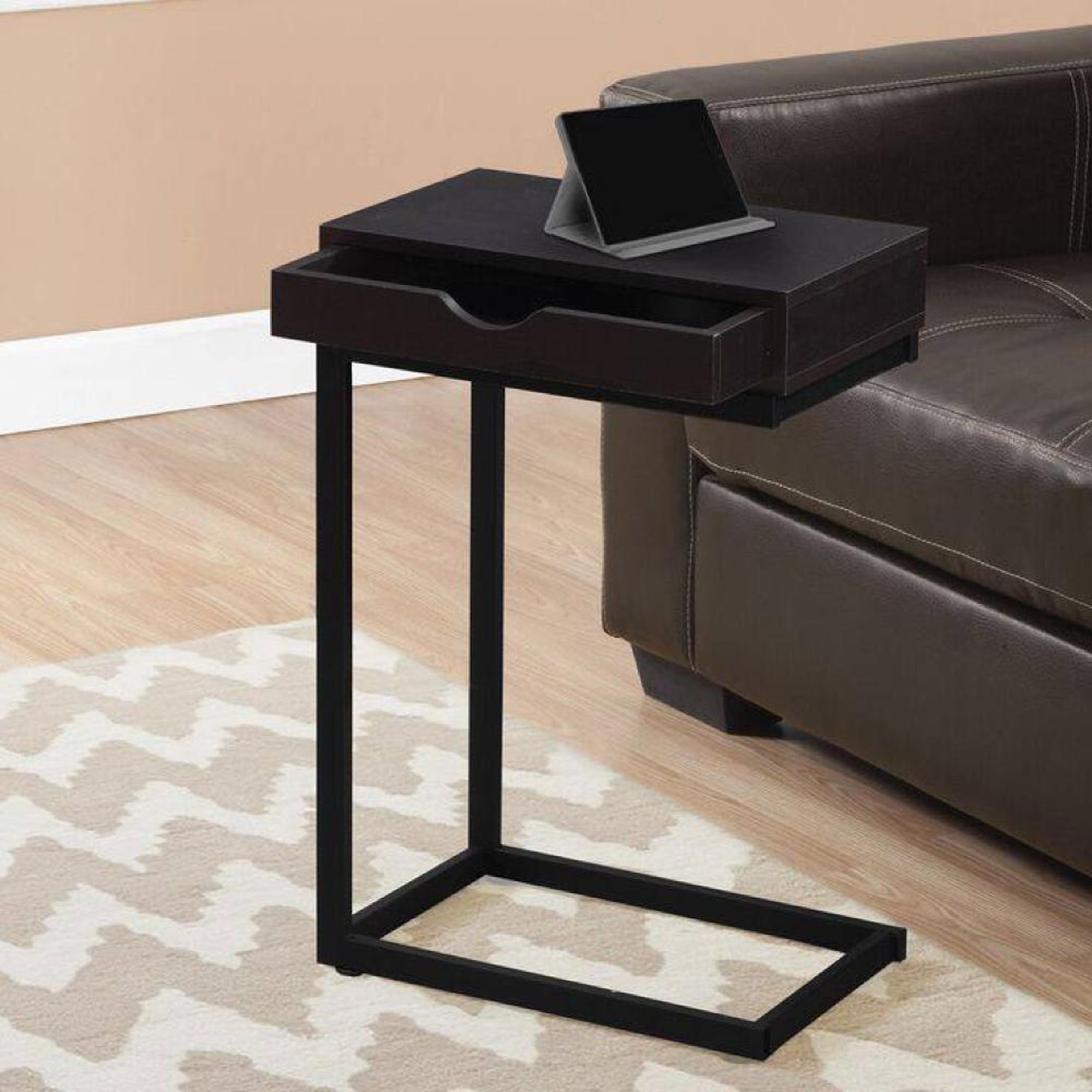 Wooden Top Side Table with Drawer - 40x35x55 cms-furniture-livingroom-sideandendtables-image-2