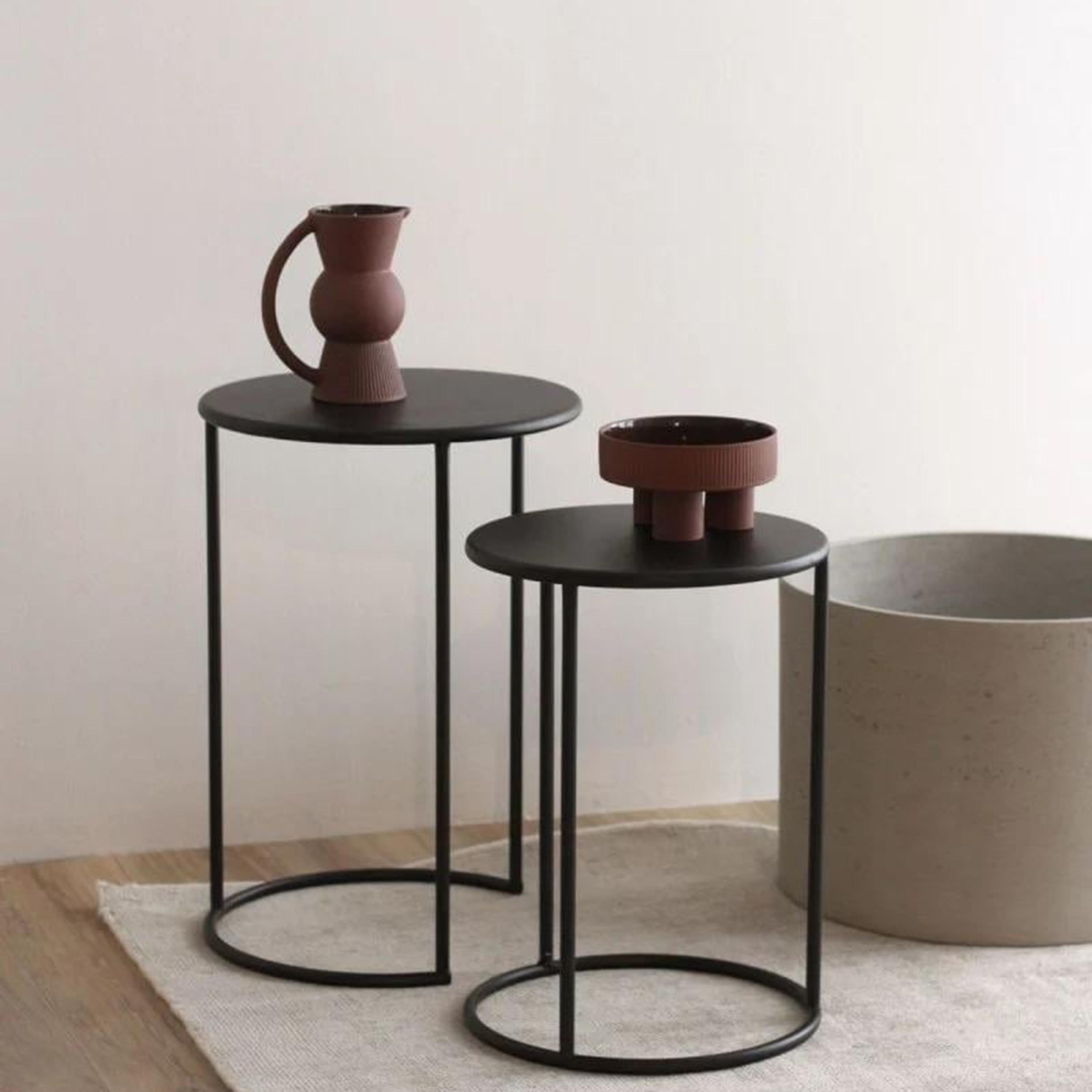 Wooden Top 2-Piece  Nesting Table Set-furniture-livingroom-coffeetables-image-1