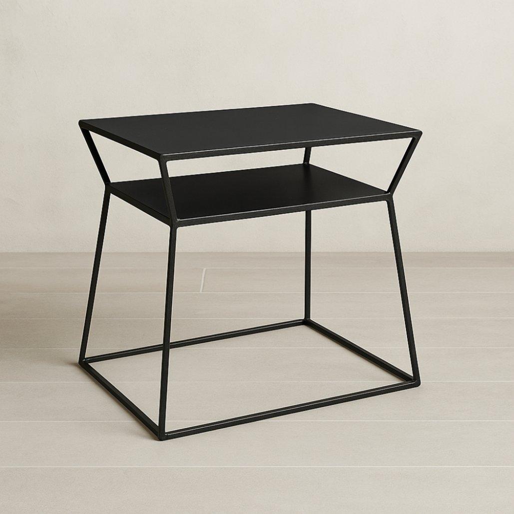 Two-Tier Metal Top Side Table-furniture-livingroom-coffeetables-image-1