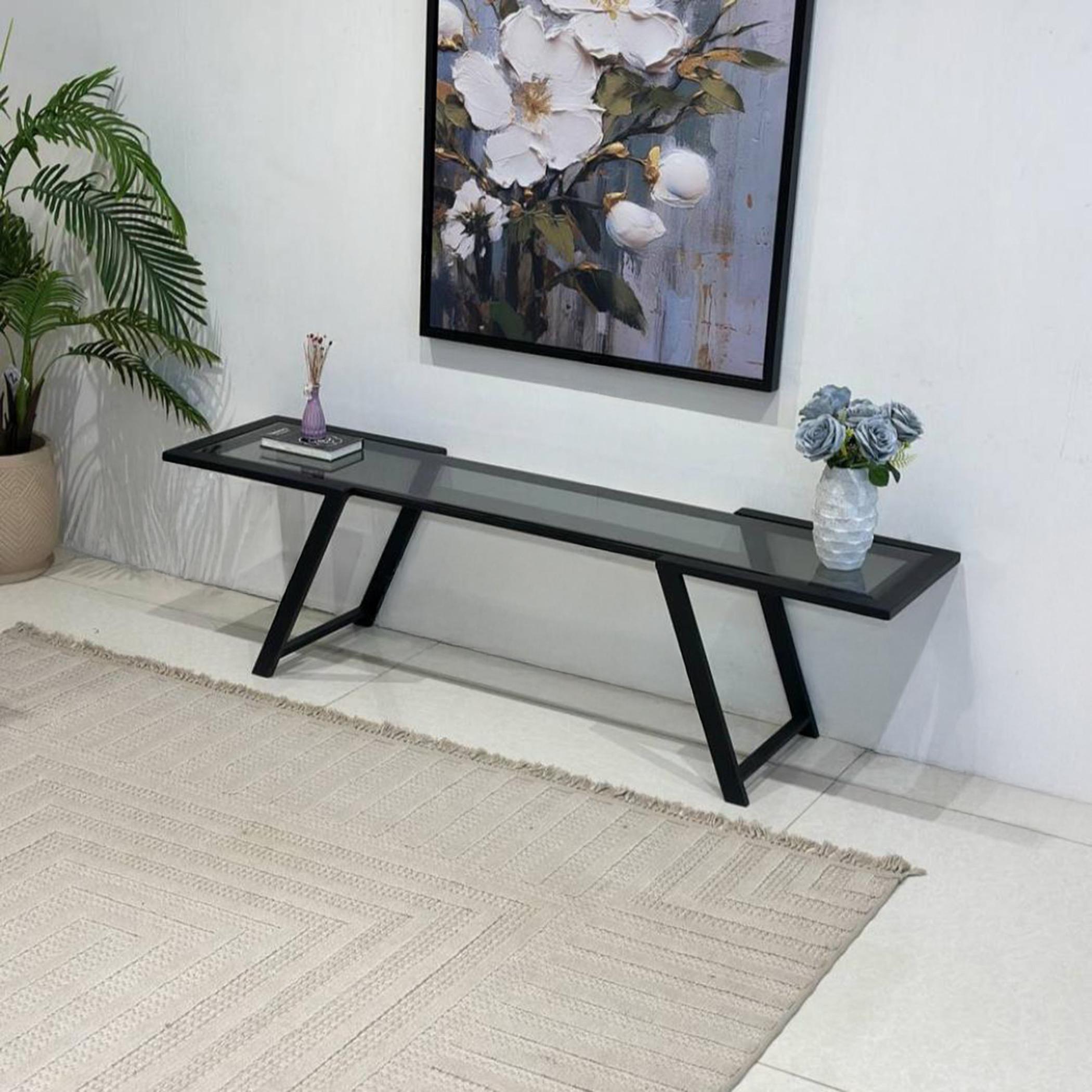 Glass Top Plasma Table - 160x40x45 cm-furniture-livingroom-tvandmediaunits-image-3