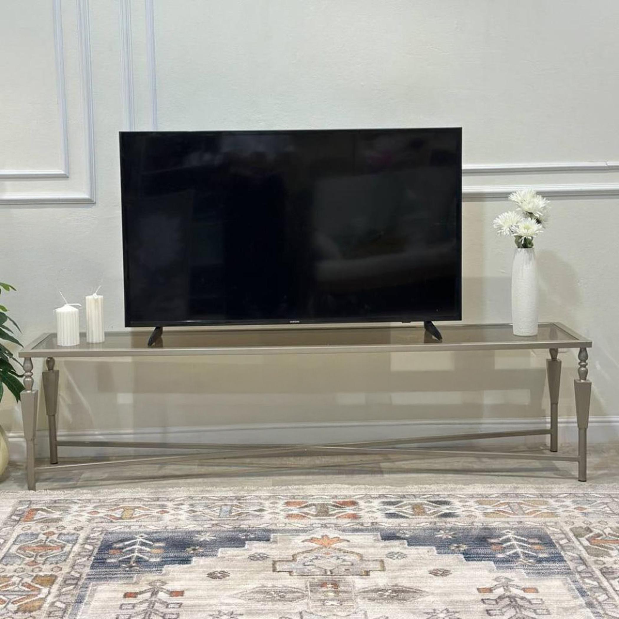 Glass Top Plasma Table - 180x40x45 cms-furniture-livingroom-tvandmediaunits-image-2