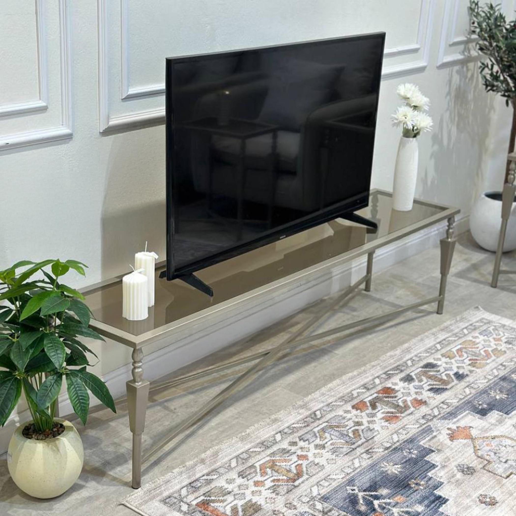 Glass Top Plasma Table - 180x40x45 cms-furniture-livingroom-tvandmediaunits-image-3