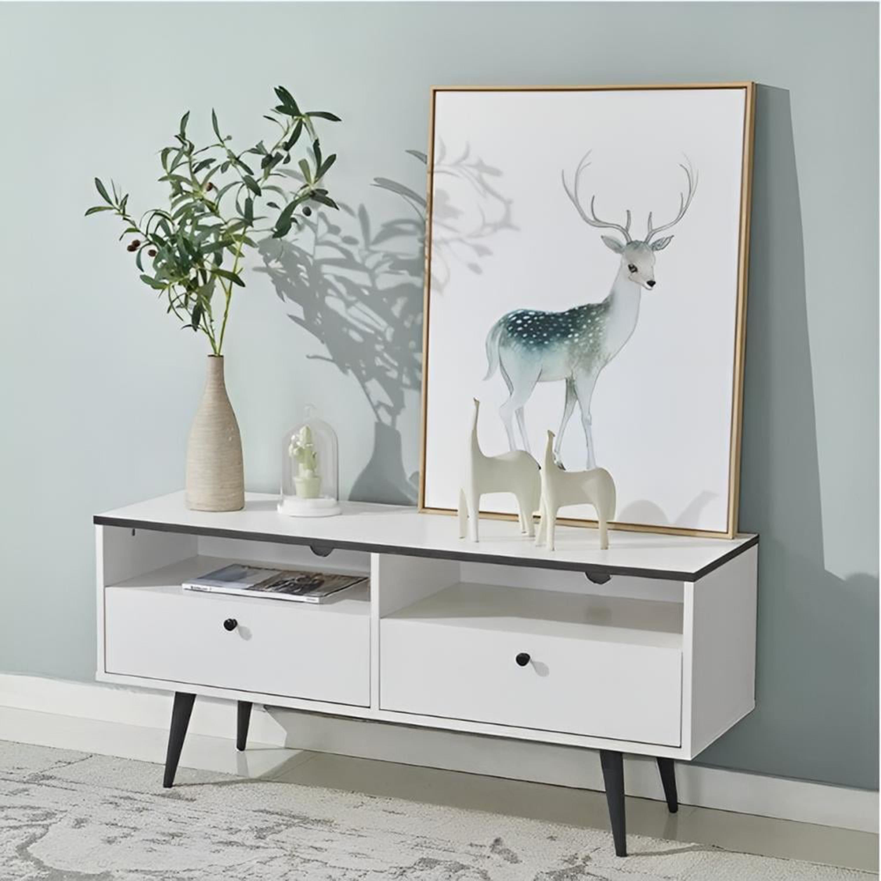 Wooden Top Plasma Table - 120x40x45 cm-furniture-livingroom-tvandmediaunits-image-1