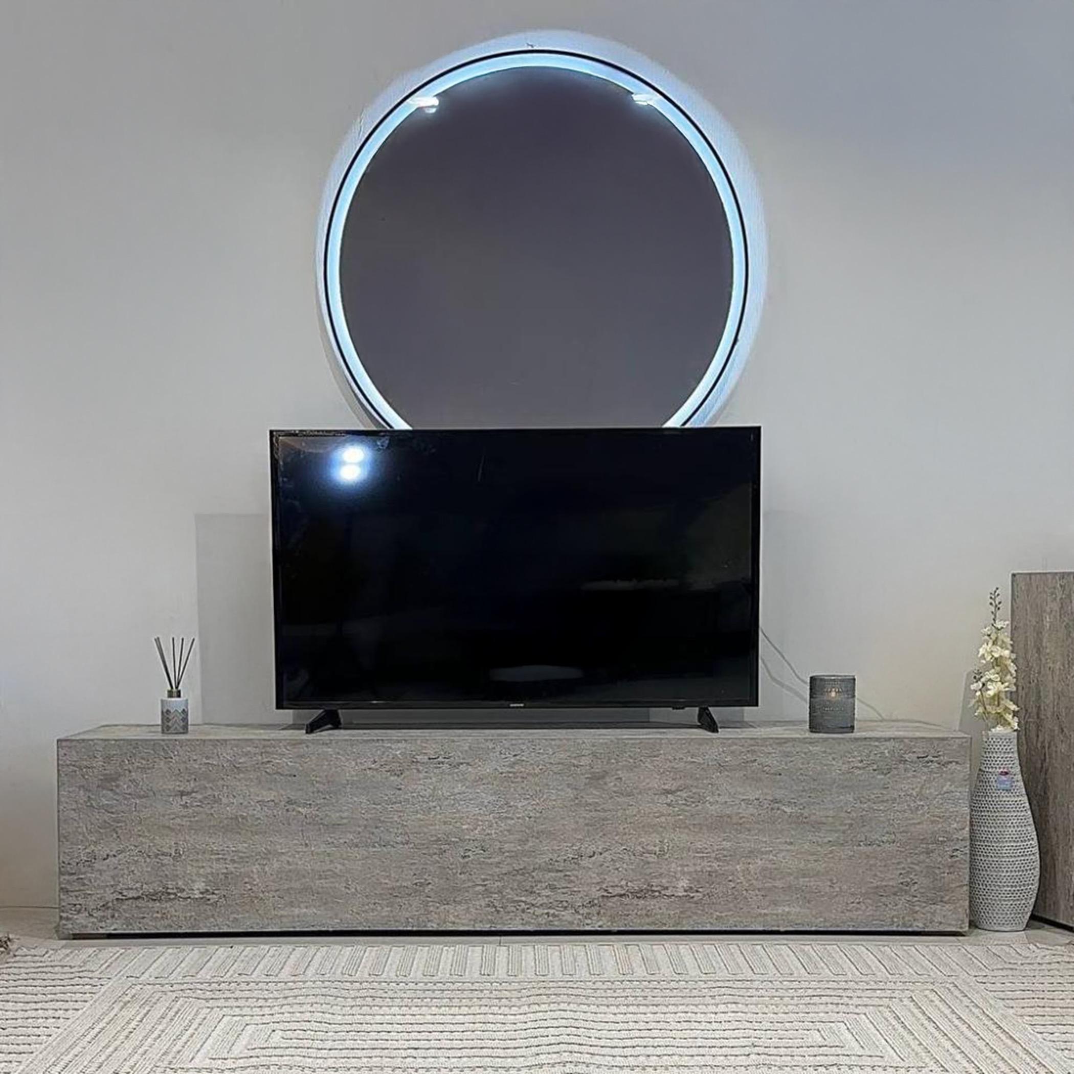 Wooden Top Plasma Table - 200x40x45 cms-furniture-livingroom-tvandmediaunits-image-1