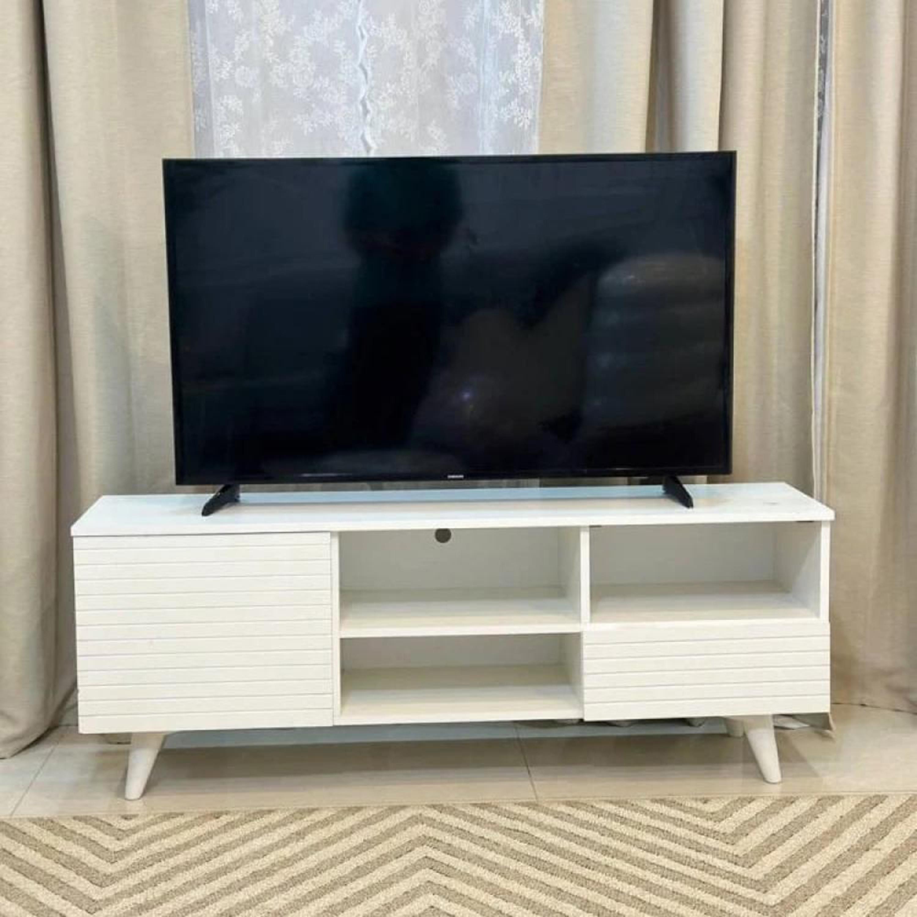 Wooden Top Plasma Table - 145x40x55 cms-furniture-livingroom-tvandmediaunits-image-1