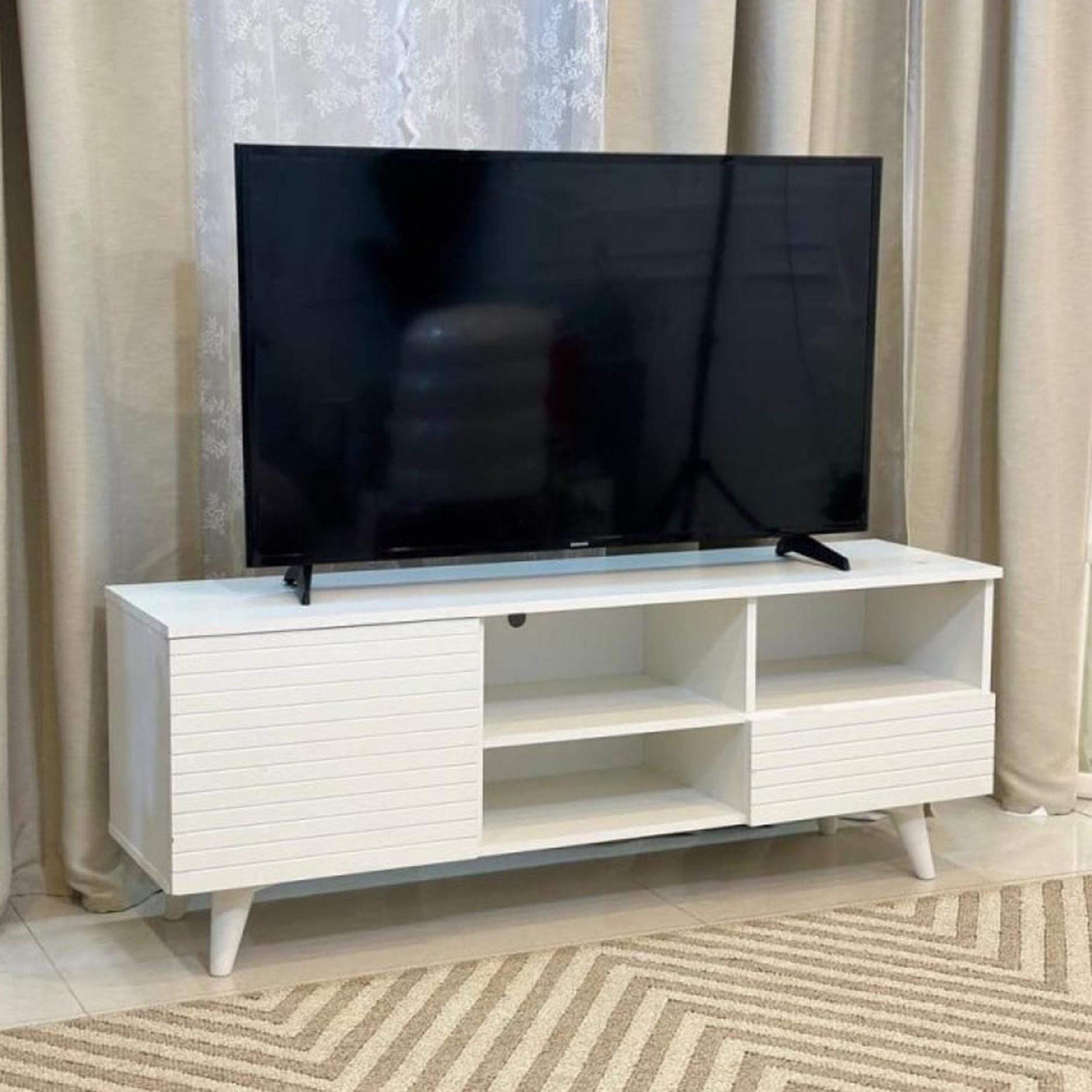 Wooden Top Plasma Table - 145x40x55 cms-furniture-livingroom-tvandmediaunits-image-2