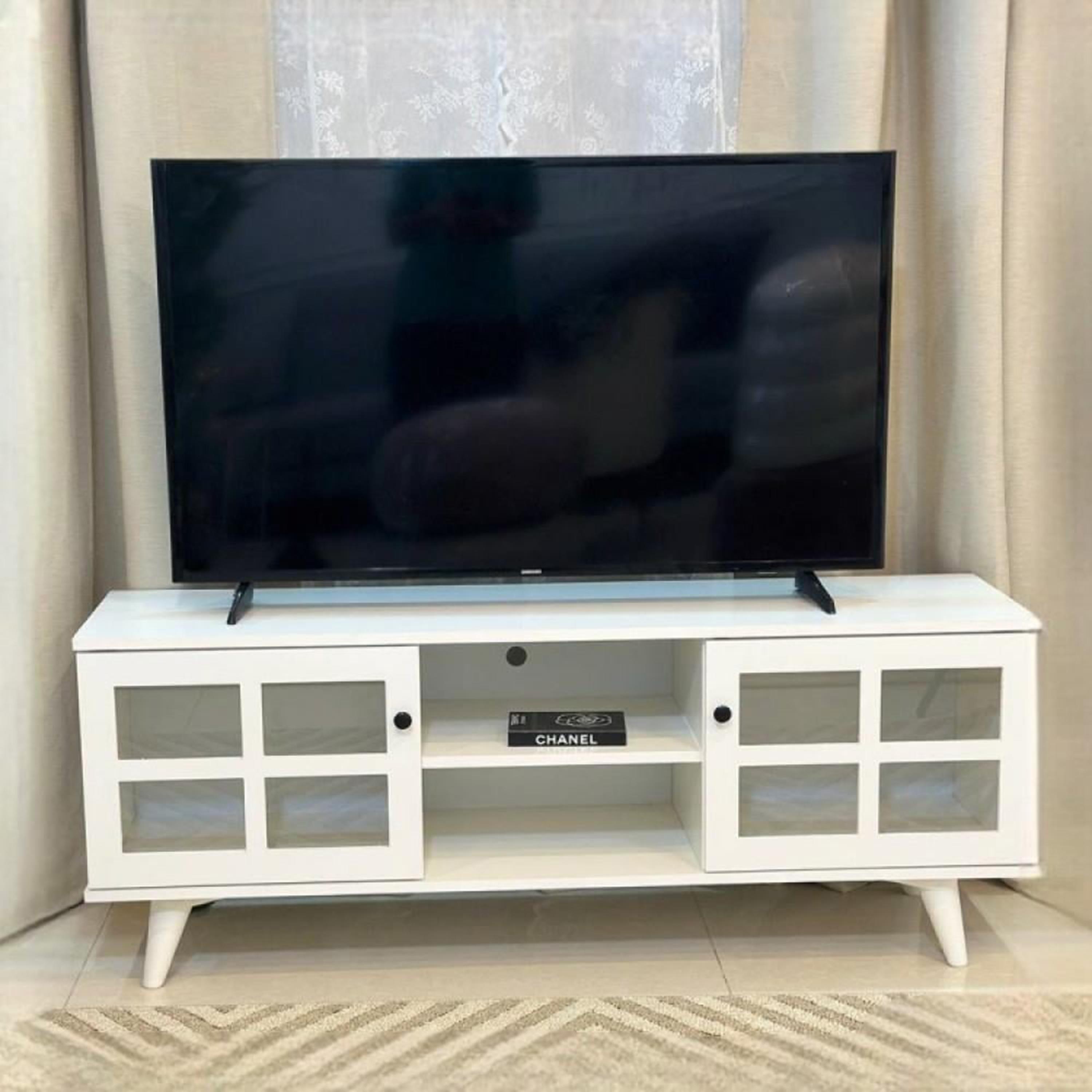 Wooden Top Plasma Table - 145x40x55 cms-furniture-livingroom-tvandmediaunits-image-1