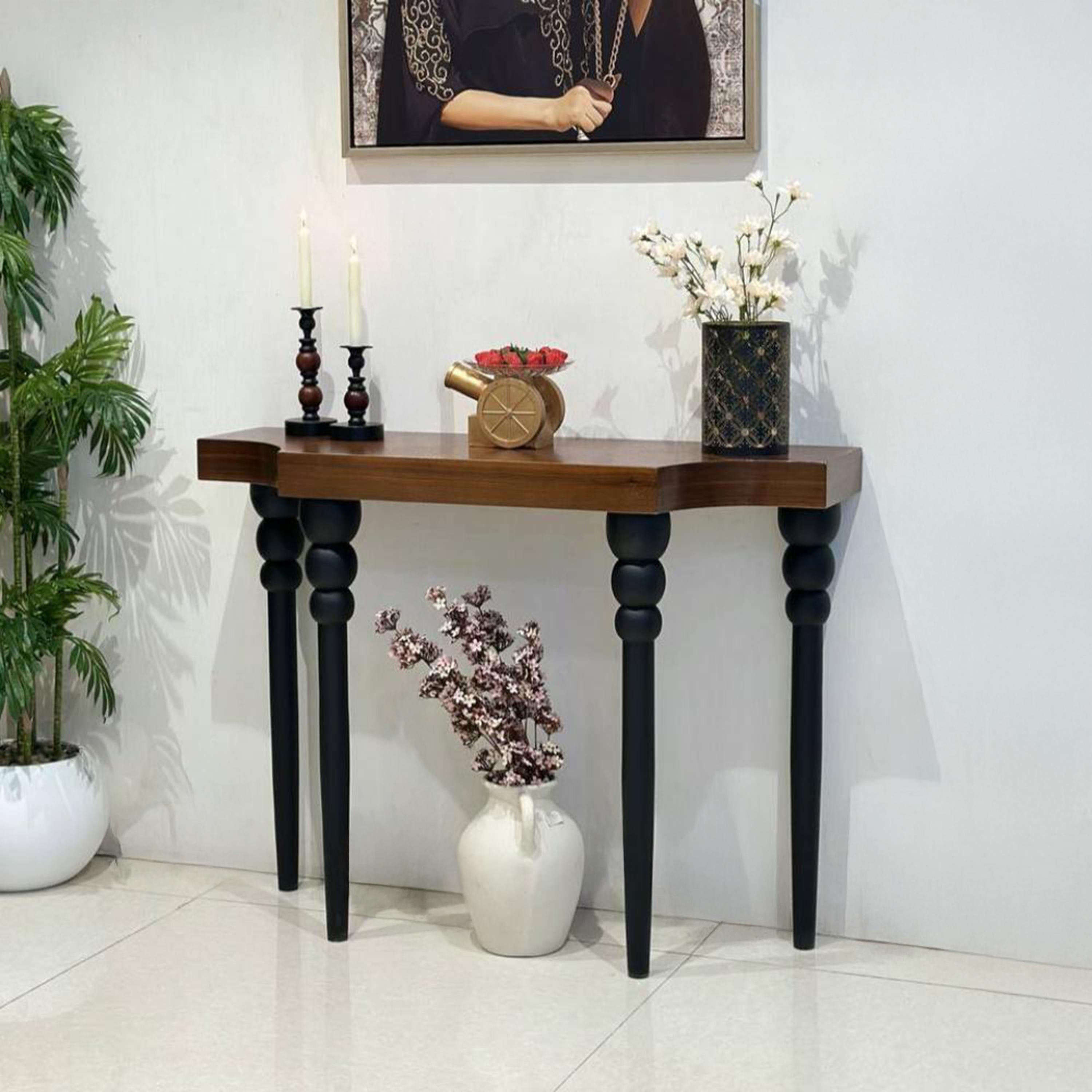 Wooden Top Console Table -120x40x90 cms-furniture-livingroom-consoletablesandmirrors-image-1