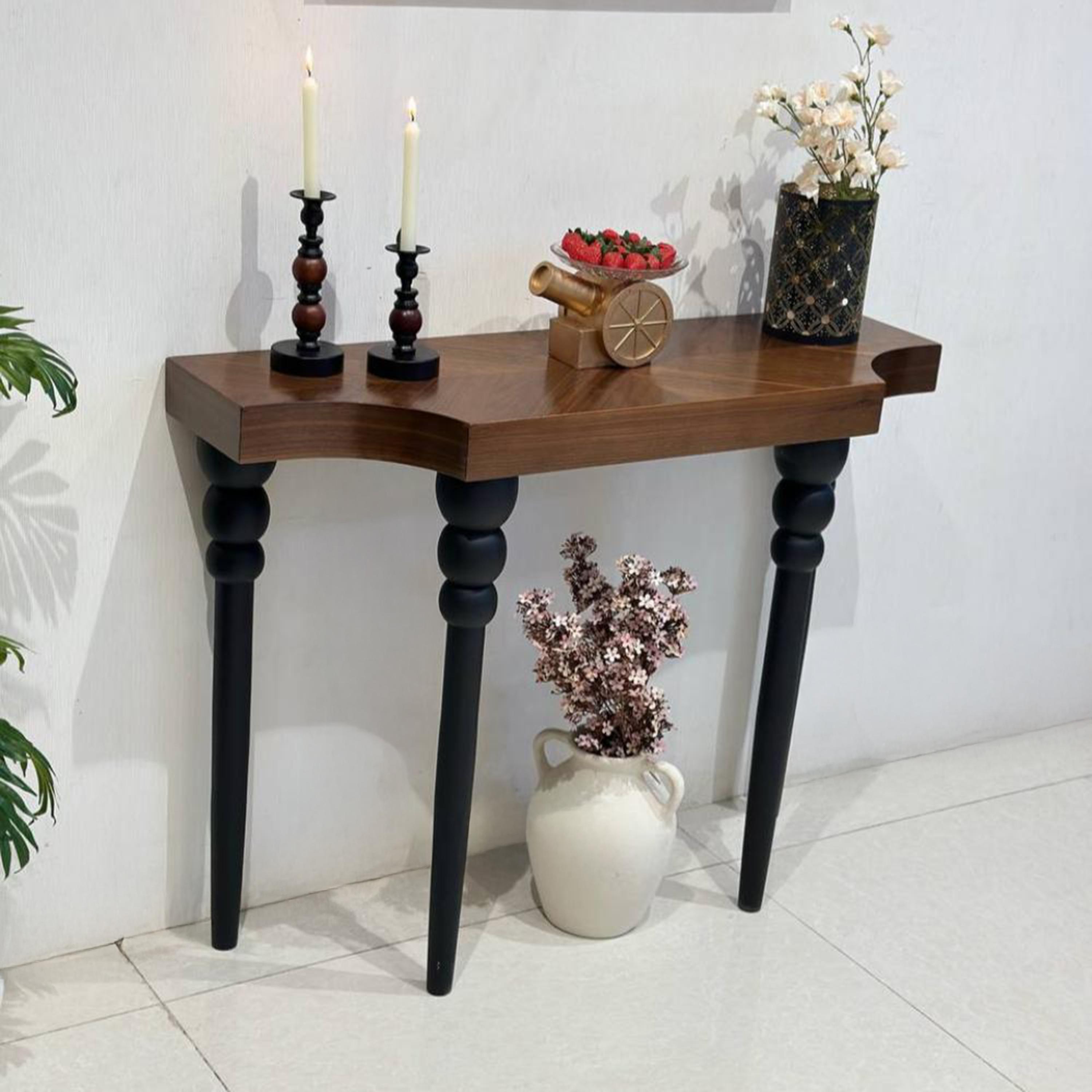 Wooden Top Console Table -120x40x90 cms-furniture-livingroom-consoletablesandmirrors-image-2