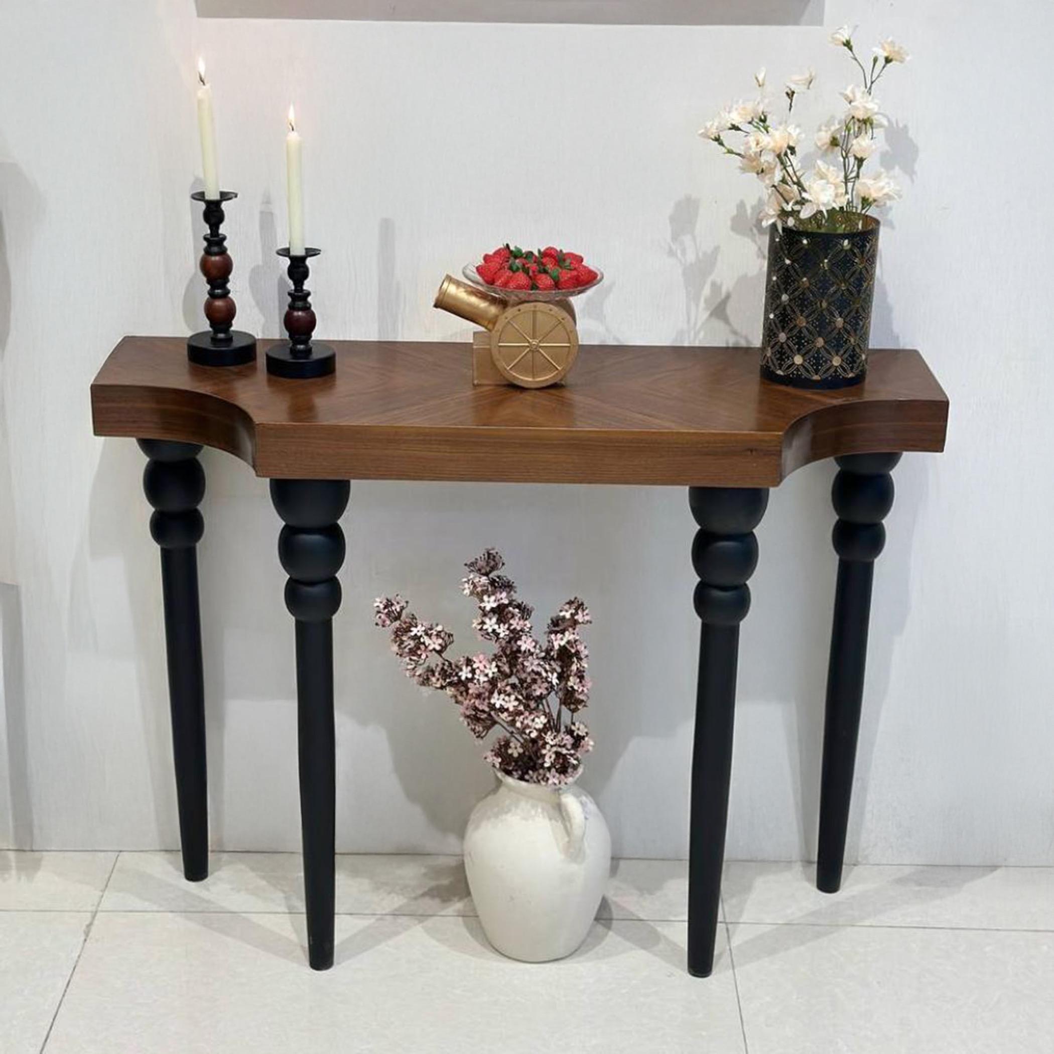 Wooden Top Console Table -120x40x90 cms-furniture-livingroom-consoletablesandmirrors-image-3