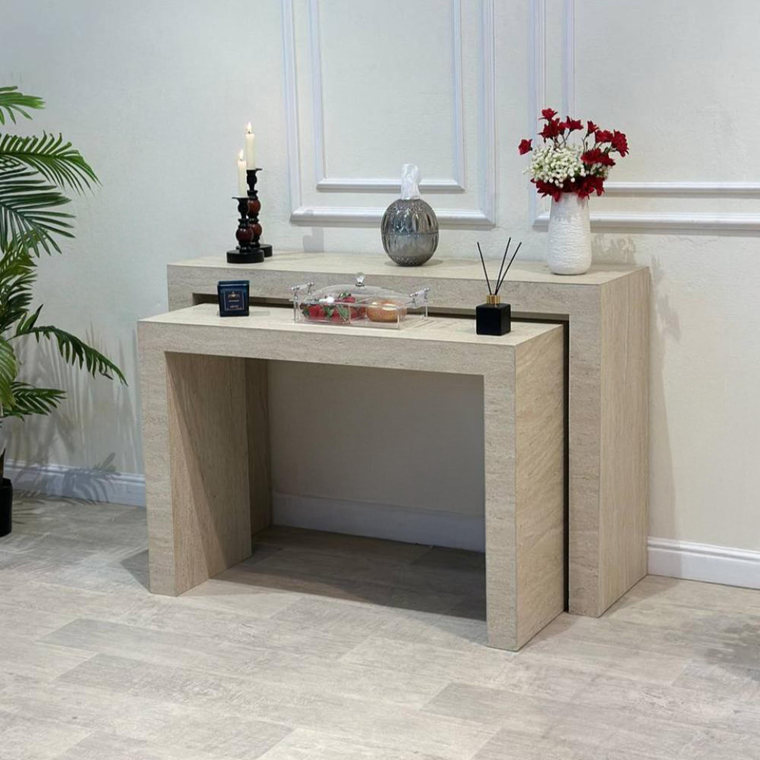 Marble Top 2-Piece  Console Table Set-furniture-livingroom-coffeetables-image-5