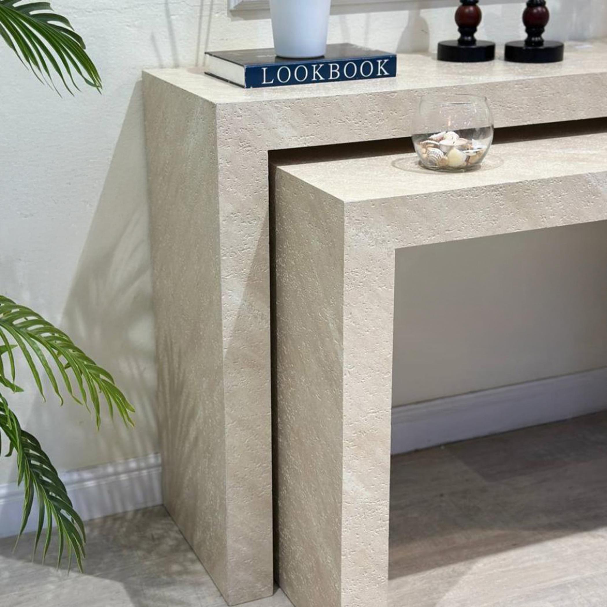 Marble Top 2-Piece  Console Table Set-furniture-livingroom-consoletablesandmirrors-image-4