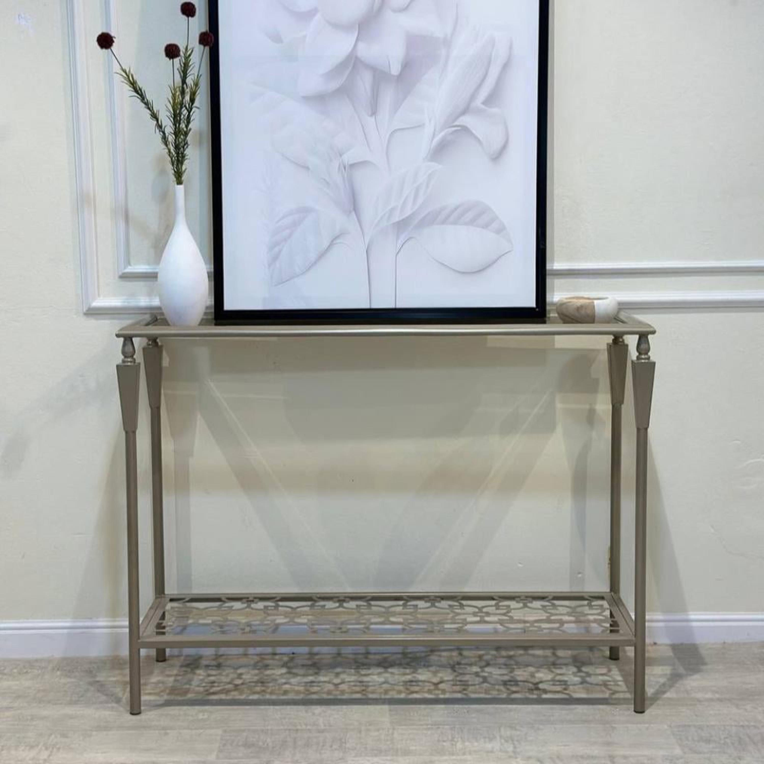 Glass Top Console Table -120x40x90 cms-furniture-livingroom-consoletablesandmirrors-image-1