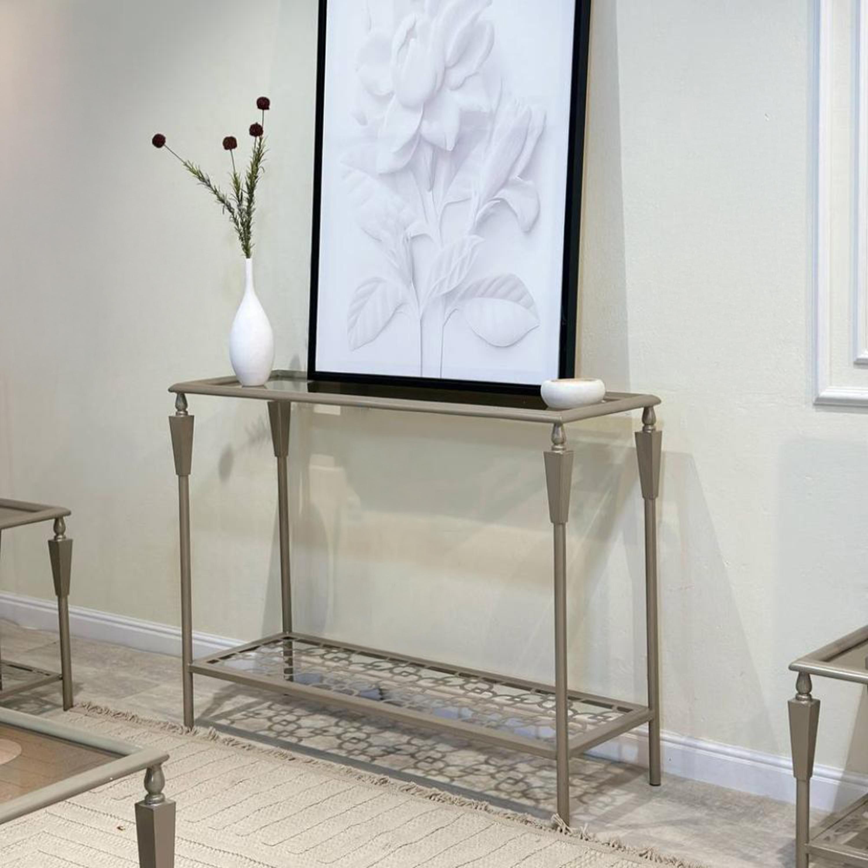 Glass Top Console Table -120x40x90 cms-furniture-livingroom-consoletablesandmirrors-image-2