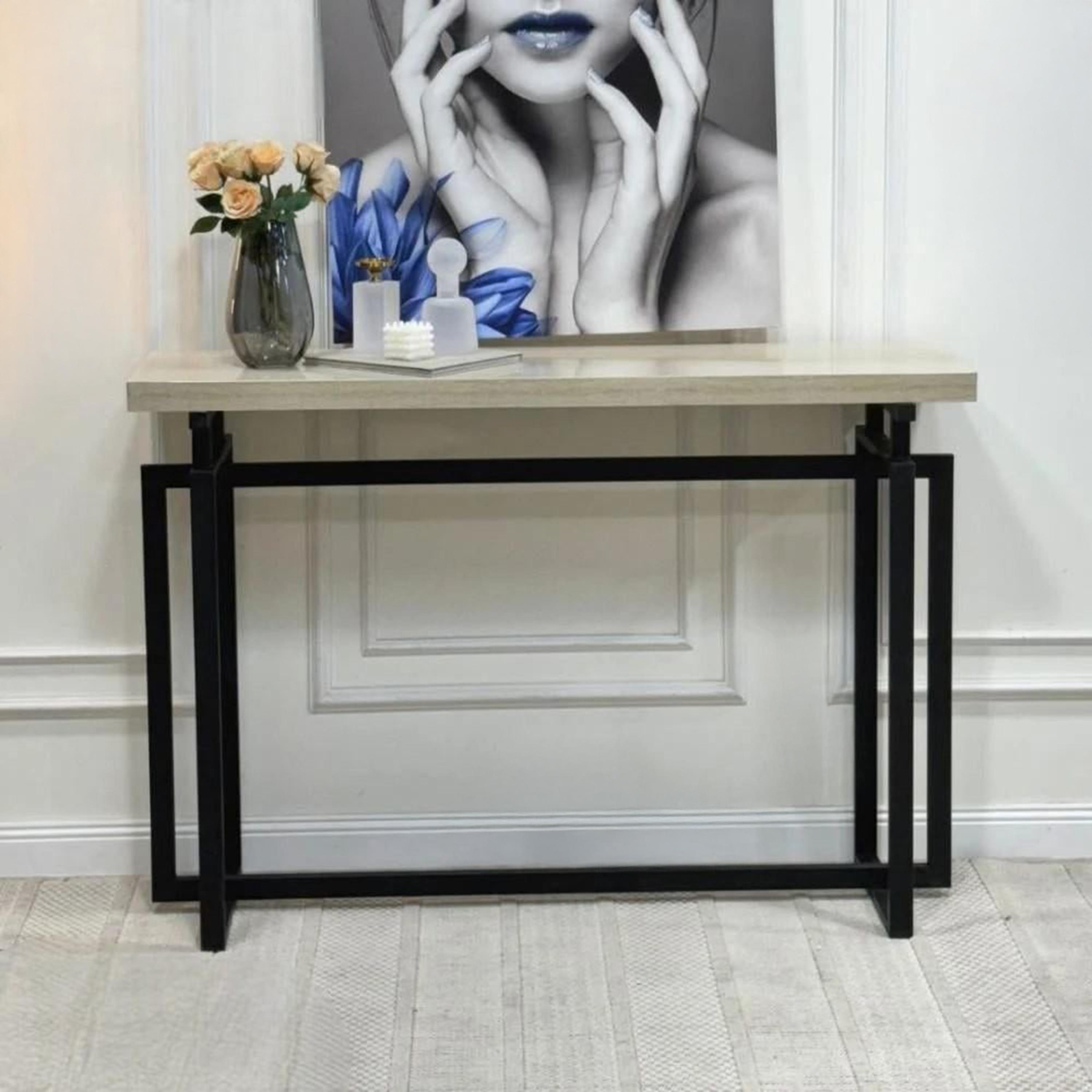 Marble Top Console Table - 140x40x100 cms-furniture-livingroom-consoletablesandmirrors-image-3
