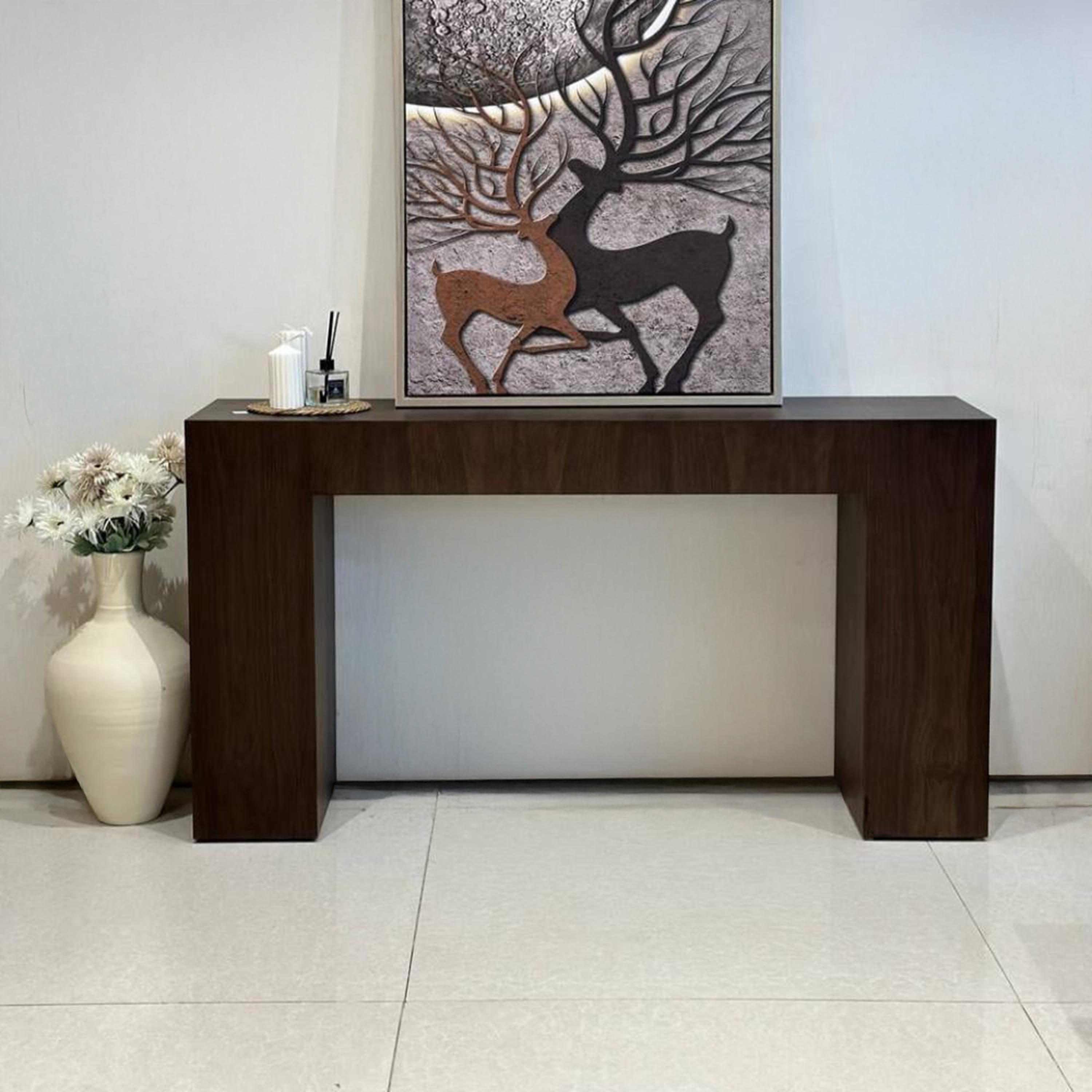 Wooden Top Console Table - 160x40x86 cms-furniture-livingroom-consoletablesandmirrors-image-1