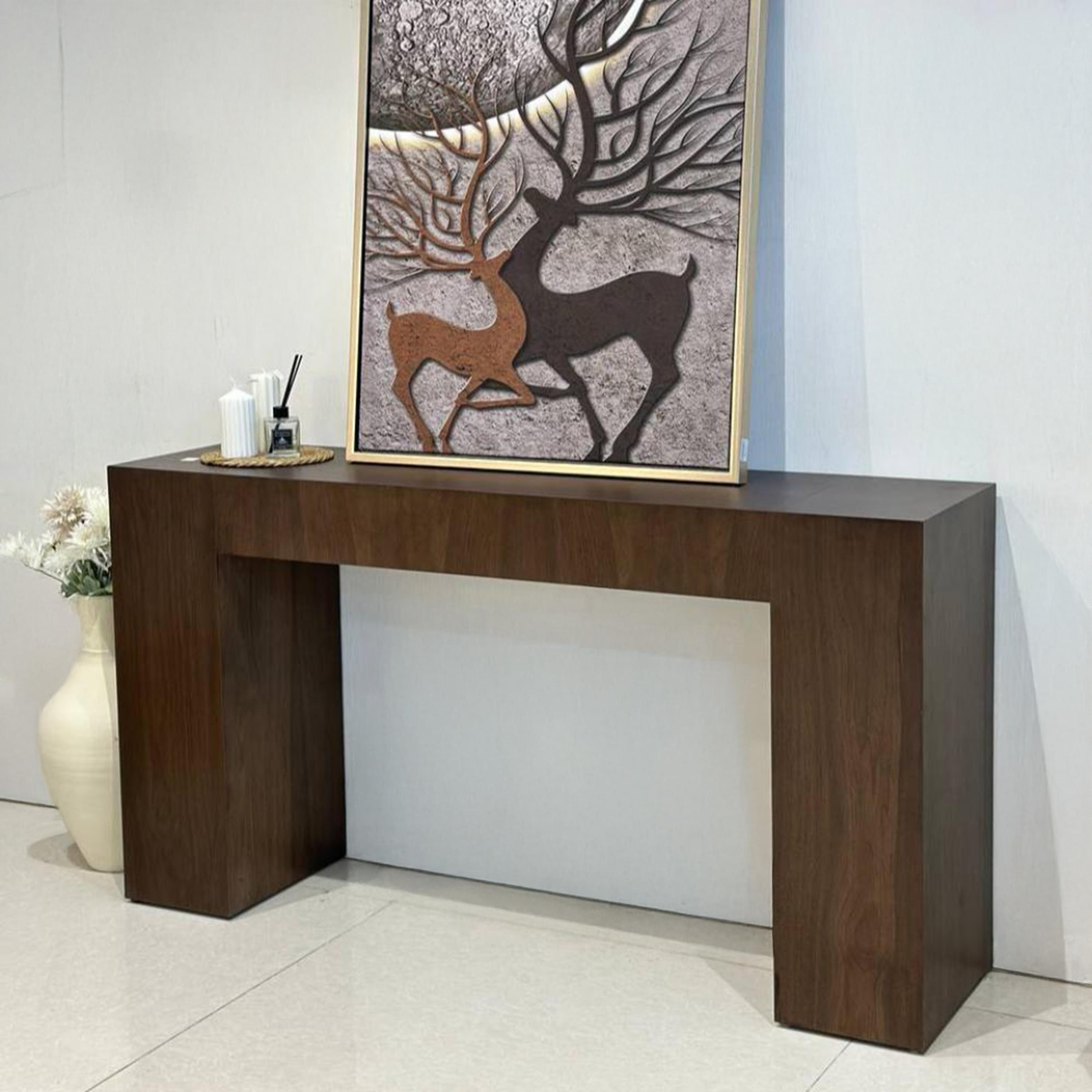Wooden Top Console Table - 160x40x86 cms-furniture-livingroom-consoletablesandmirrors-image-2