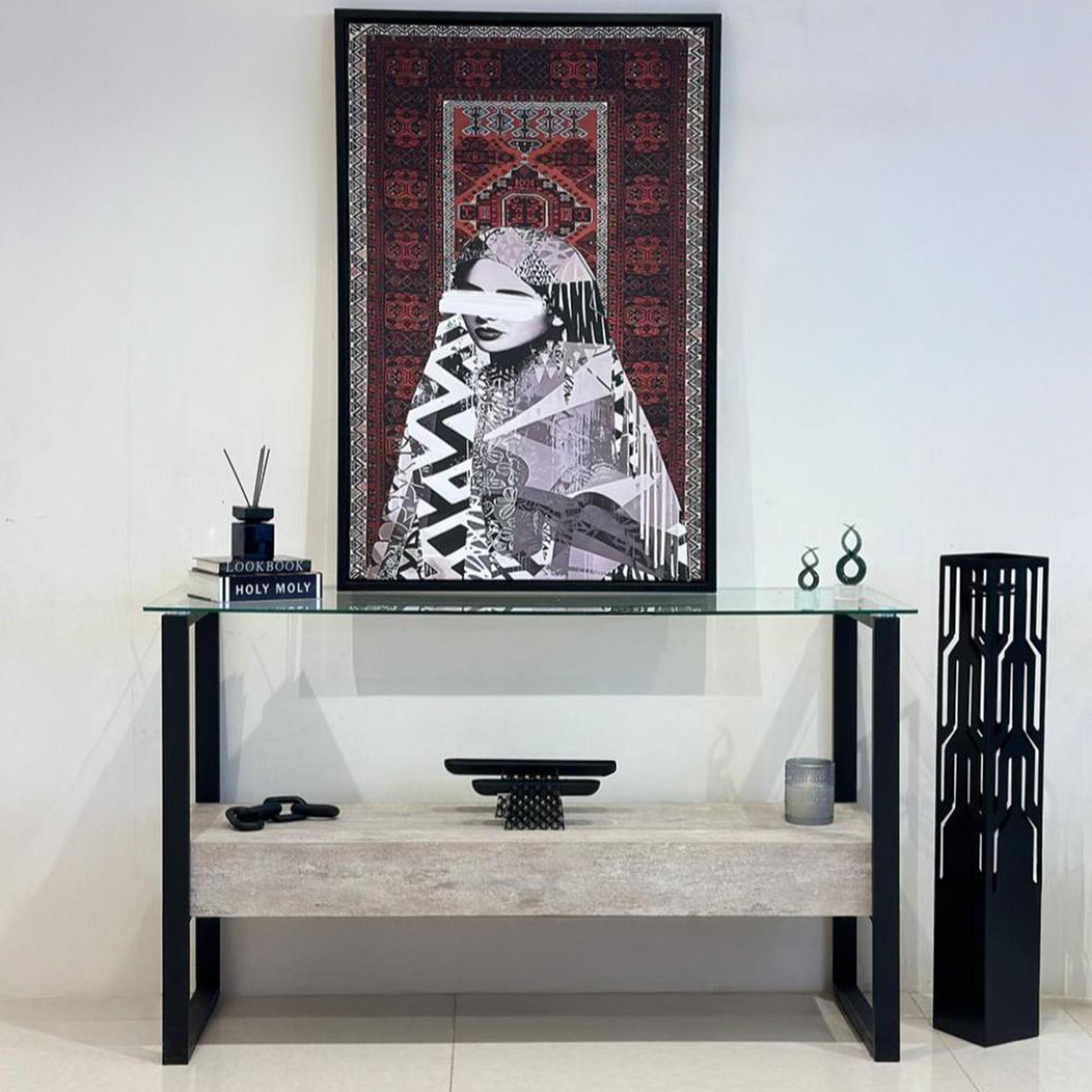 Glass Top 2-Tier Console Table - 125x45x100 cms-furniture-livingroom-consoletablesandmirrors-image-2