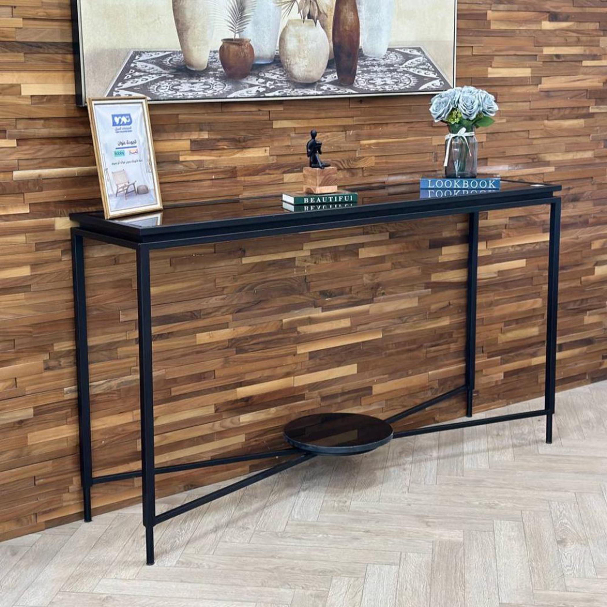 Glass Top Console Table - 160x40x90 cms-furniture-livingroom-consoletablesandmirrors-image-3