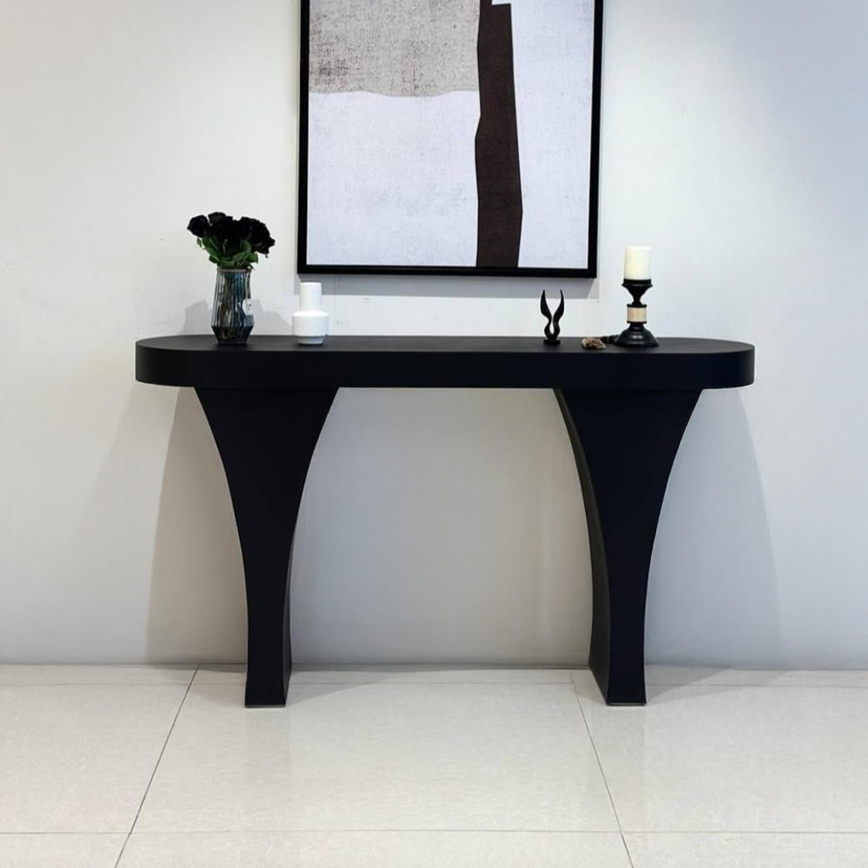 Wooden Top Console Table - 160x40x90 cms-furniture-livingroom-consoletablesandmirrors-image-1