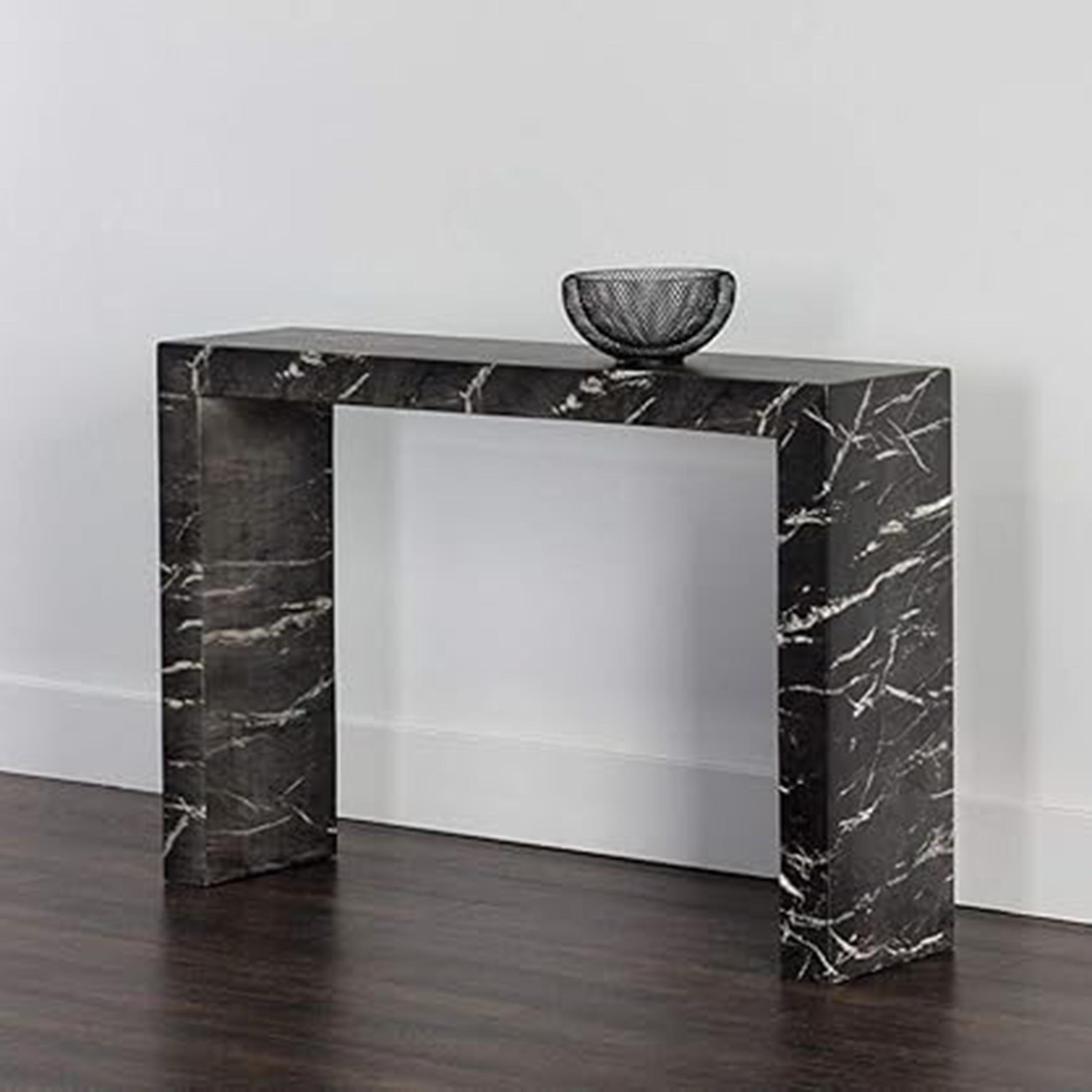 Wooden Top Console Table - 140x40x90 cms-furniture-livingroom-consoletablesandmirrors-image-2