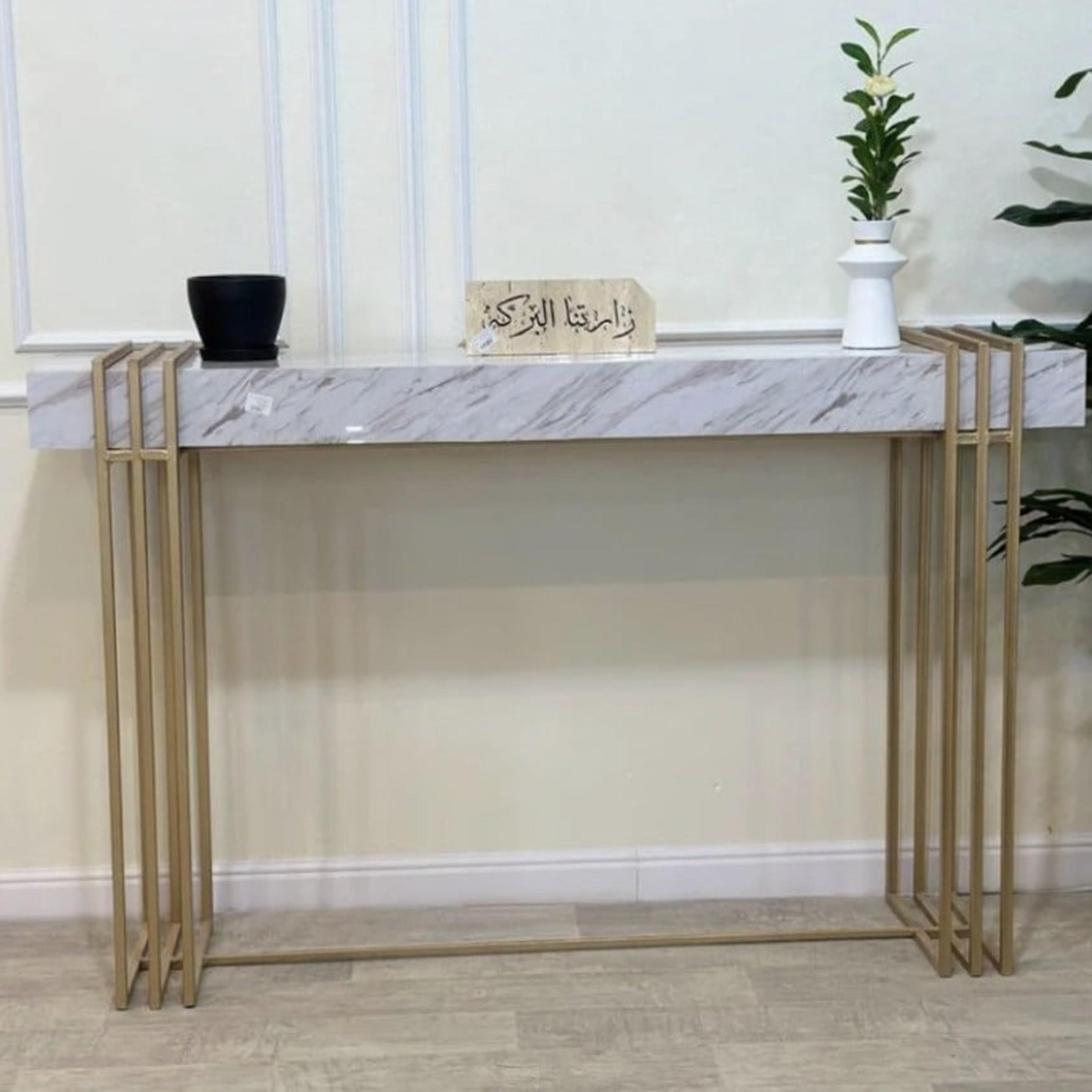 Wooden Top Console Table - 120x40x100 cms-furniture-livingroom-consoletablesandmirrors-image-1