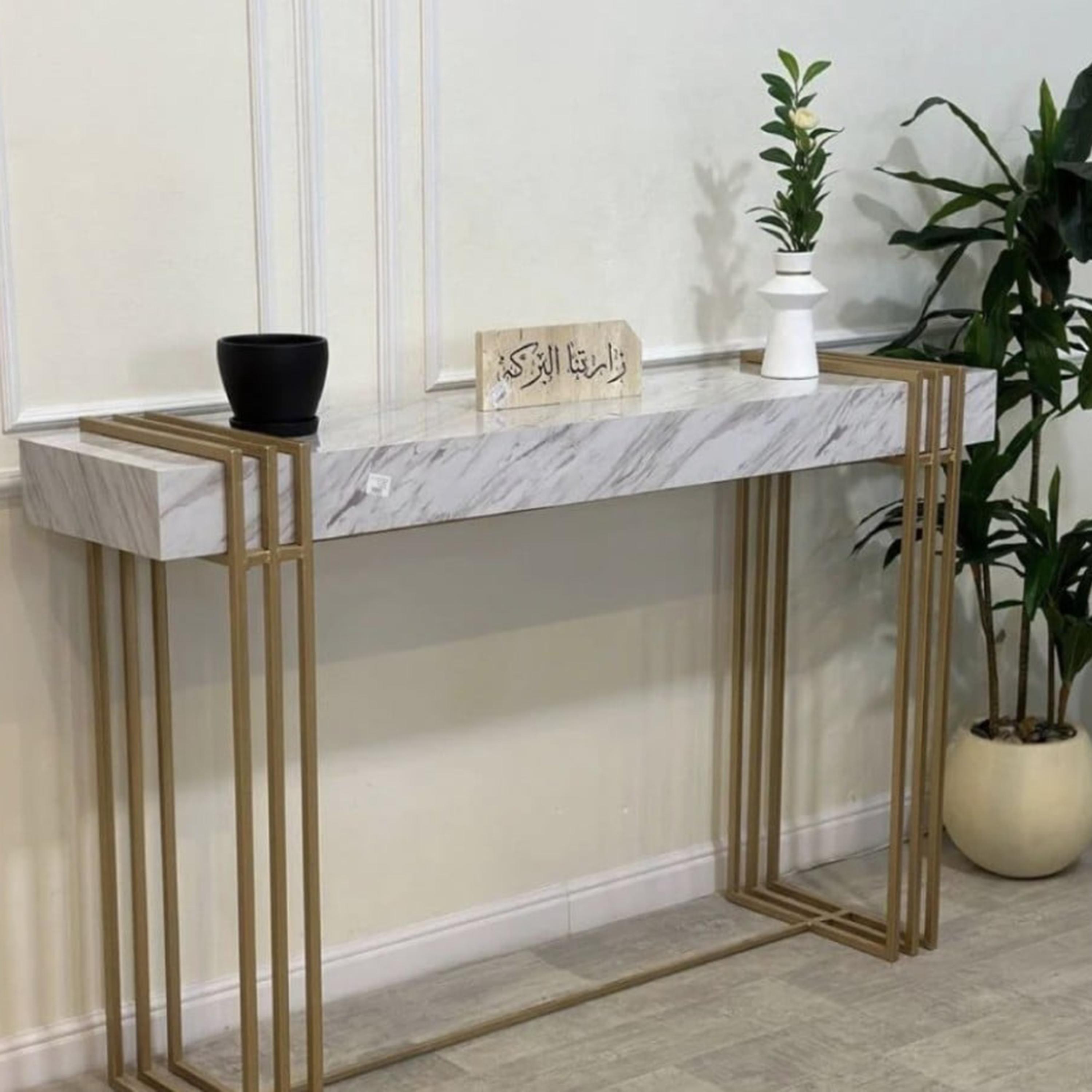 Wooden Top Console Table - 120x40x100 cms-furniture-livingroom-consoletablesandmirrors-image-2