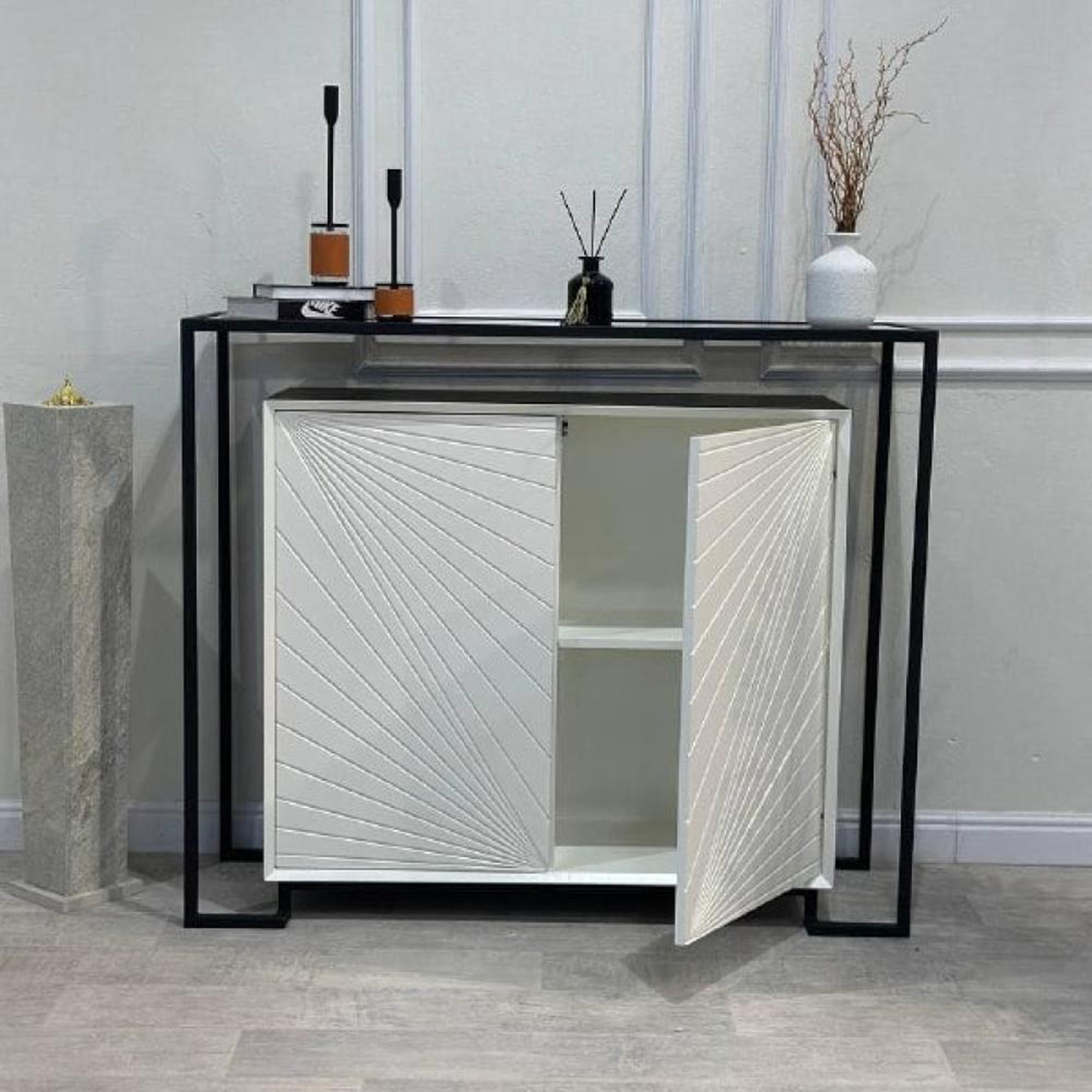 Glass Top Console Table-furniture-livingroom-consoletablesandmirrors-image-3
