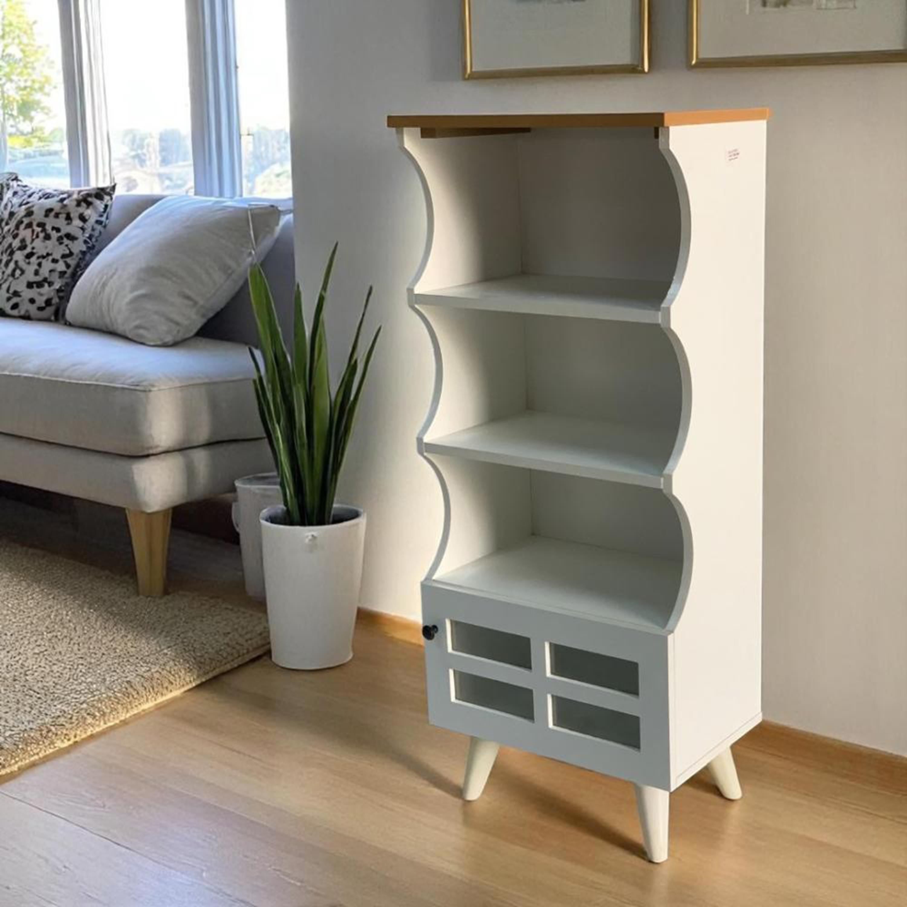 Wooden Storage Cabinet - 40x30x120 cms-furniture-livingroom-storageanddisplaycabinets-image-1