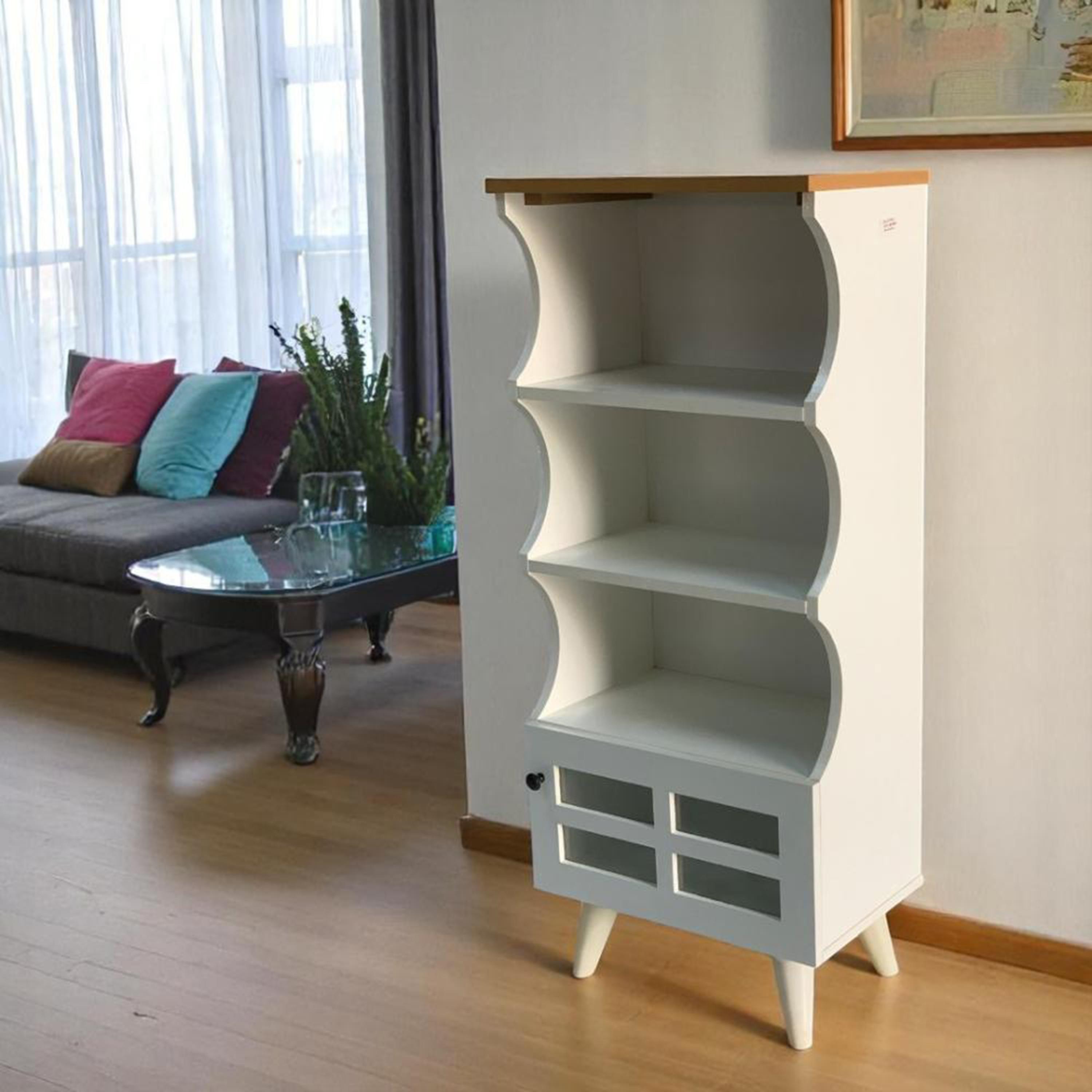 Wooden Storage Cabinet - 40x30x120 cms-furniture-livingroom-storageanddisplaycabinets-image-2