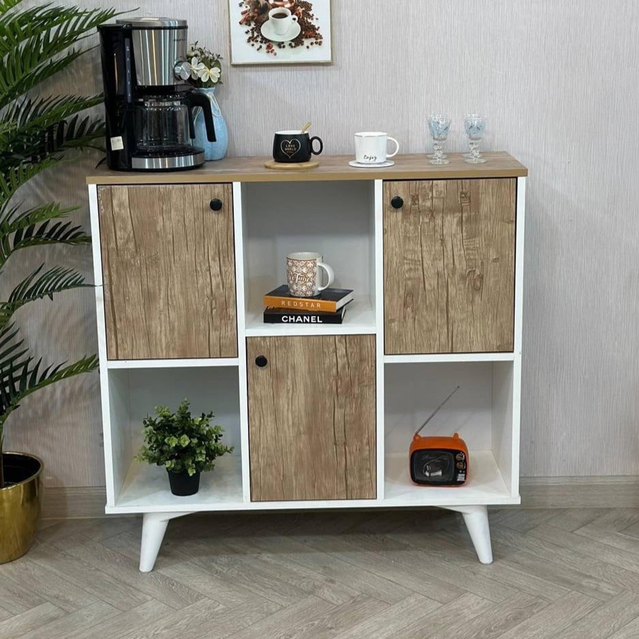 Wooden Storage Cabinet - 100x33x90 cms-furniture-livingroom-storageanddisplaycabinets-image-2