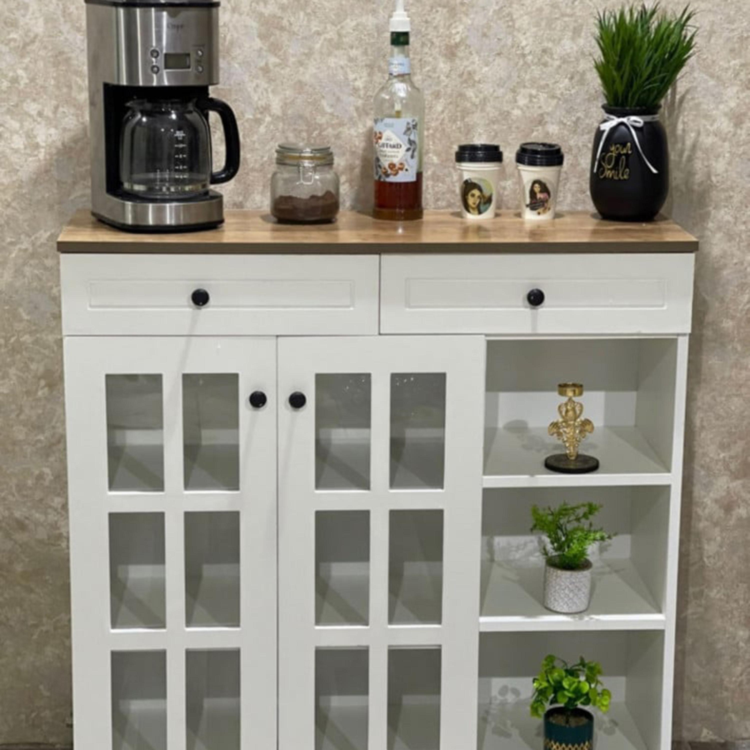 Wooden Storage Cabinet - 100x33x100 cms-furniture-livingroom-storageanddisplaycabinets-image-2