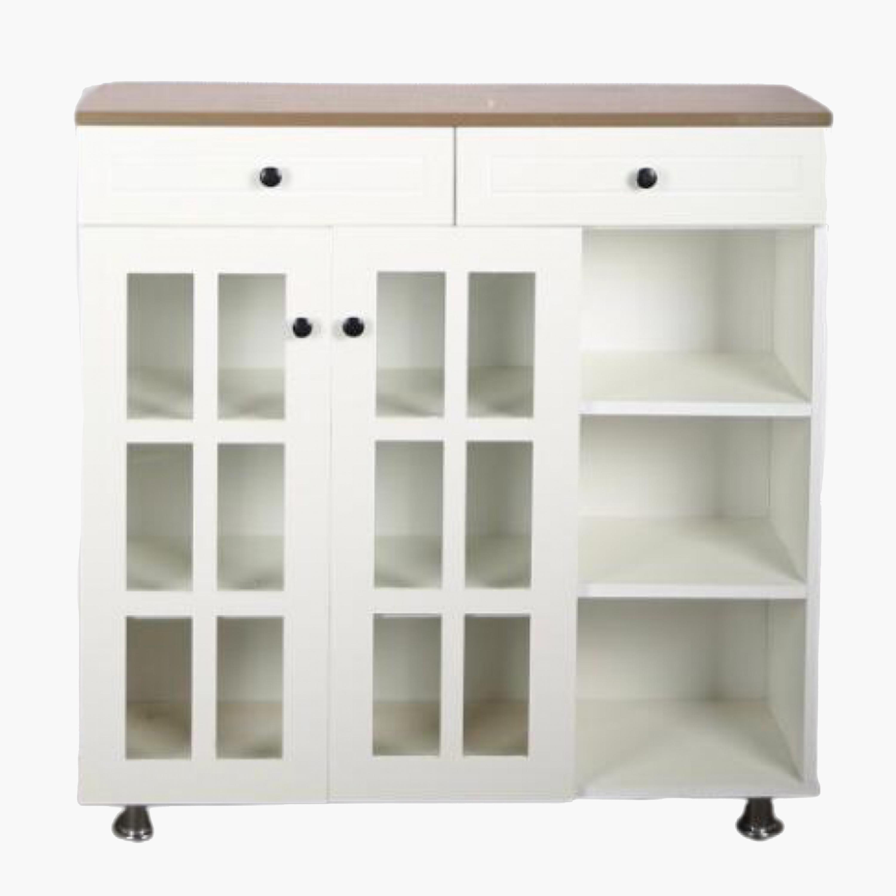 Wooden Storage Cabinet - 100x33x100 cms-furniture-livingroom-storageanddisplaycabinets-image-4