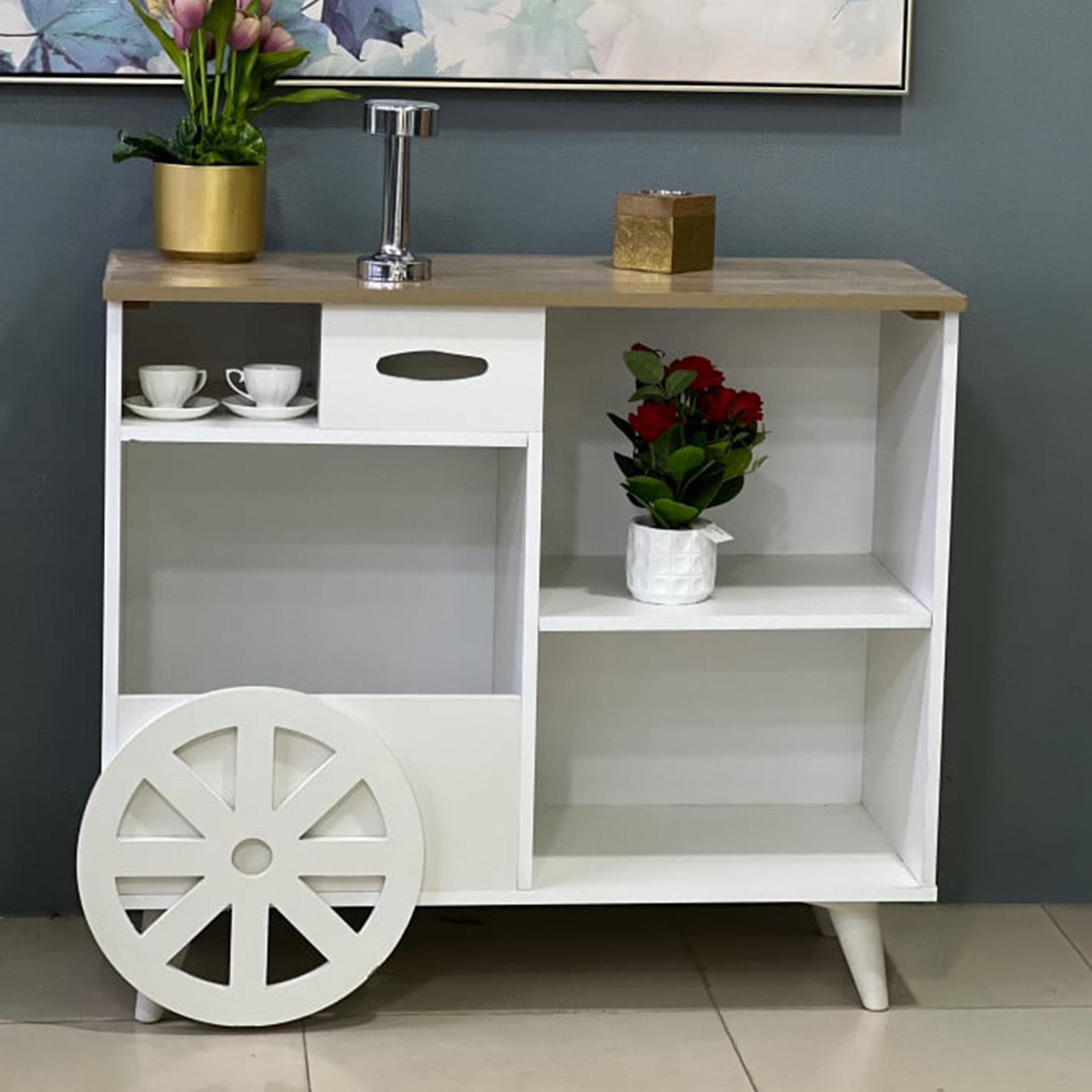 Wooden Storage Cabinet - 100x40x90 cms-furniture-livingroom-storageanddisplaycabinets-image-1