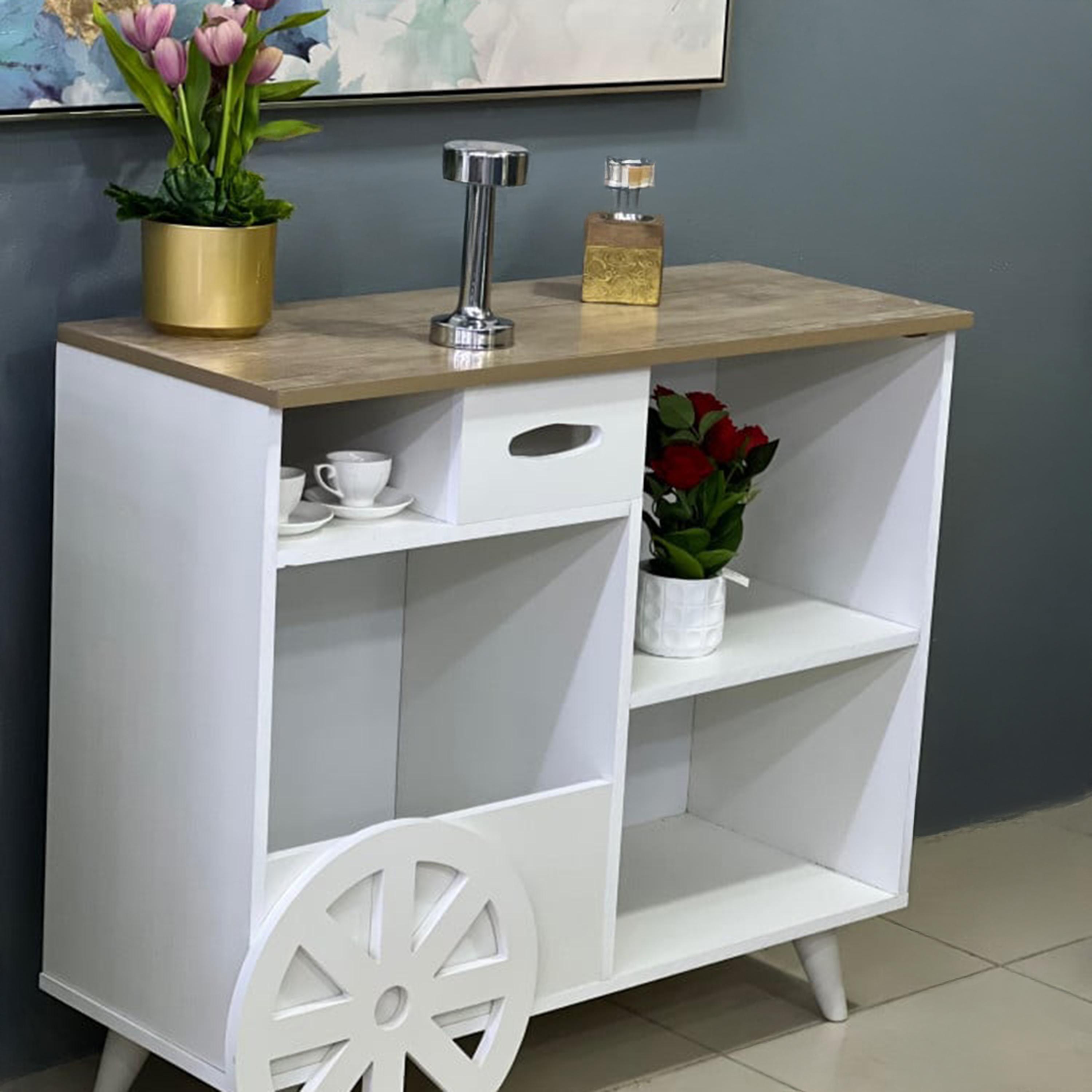 Wooden Storage Cabinet - 100x40x90 cms-furniture-livingroom-storageanddisplaycabinets-image-2
