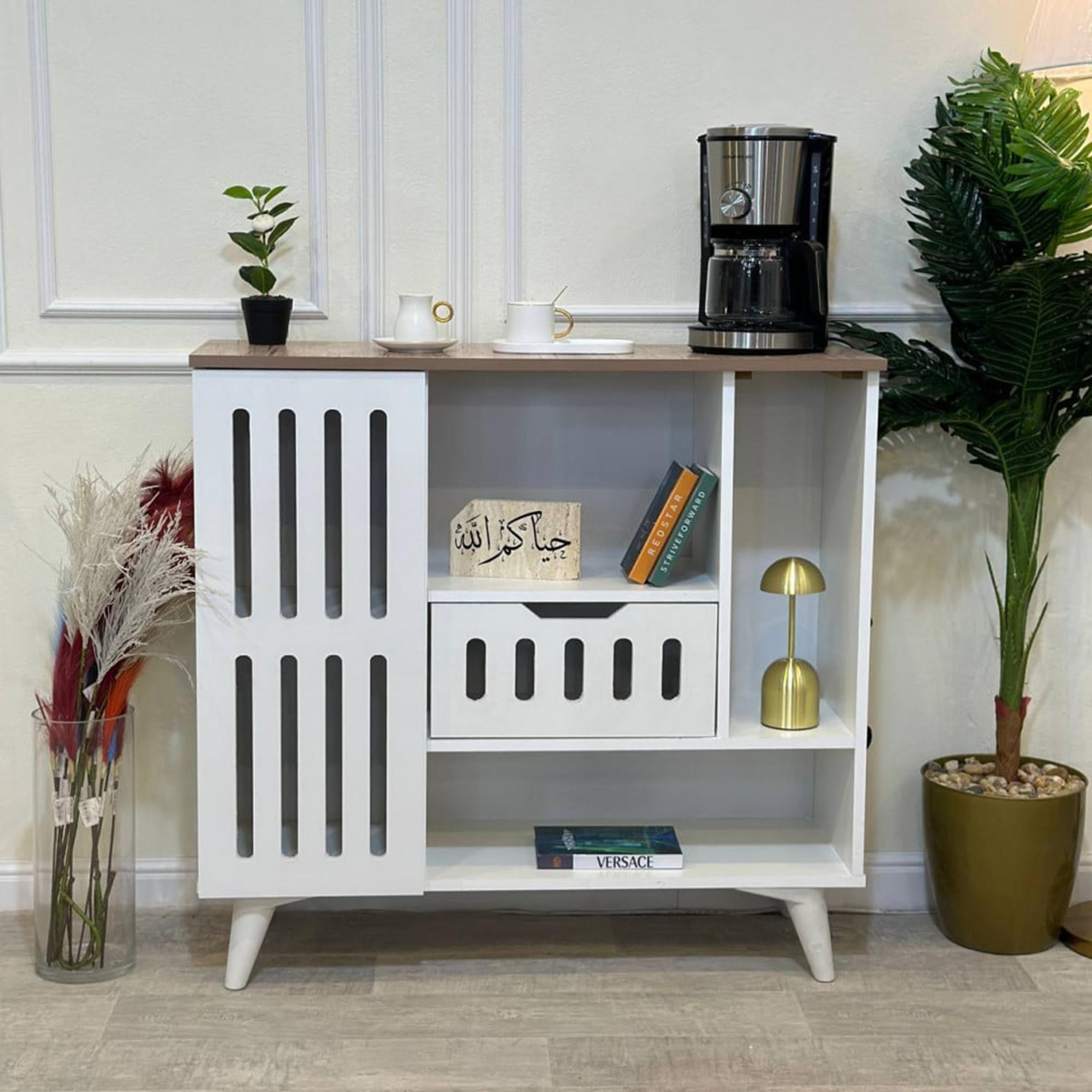 Wooden Storage Cabinet - 100x30x95 cms-furniture-livingroom-storageanddisplaycabinets-image-1