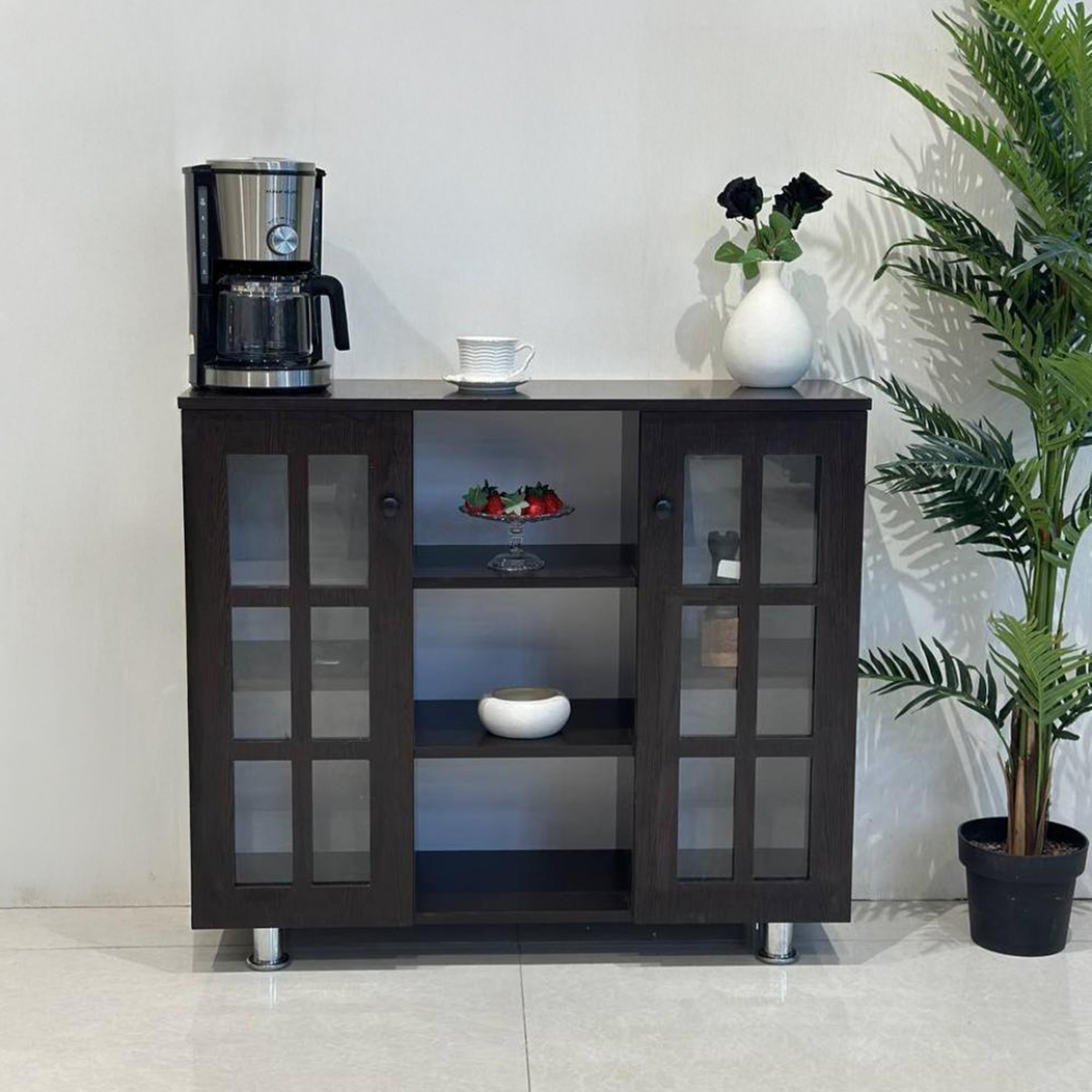 Wooden Storage Cabinet - 100x33x88 cms-furniture-livingroom-storageanddisplaycabinets-image-1